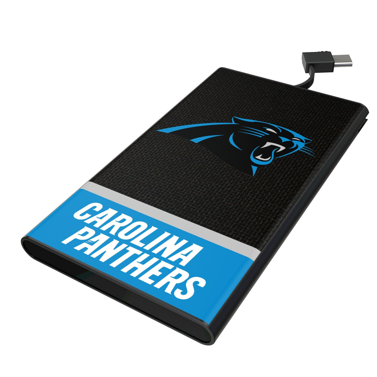 Carolina Panthers Endzone Solid 5000mAh Flat Powerbank 1