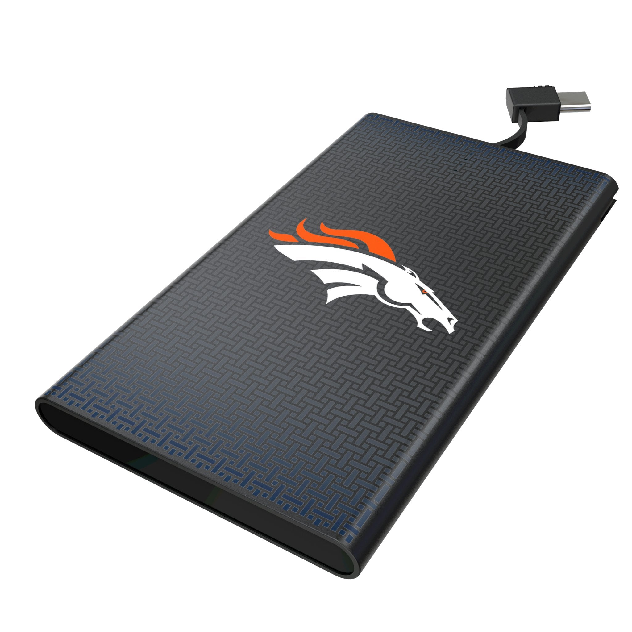 Denver Broncos Linen 5000mAh Flat Powerbank 1