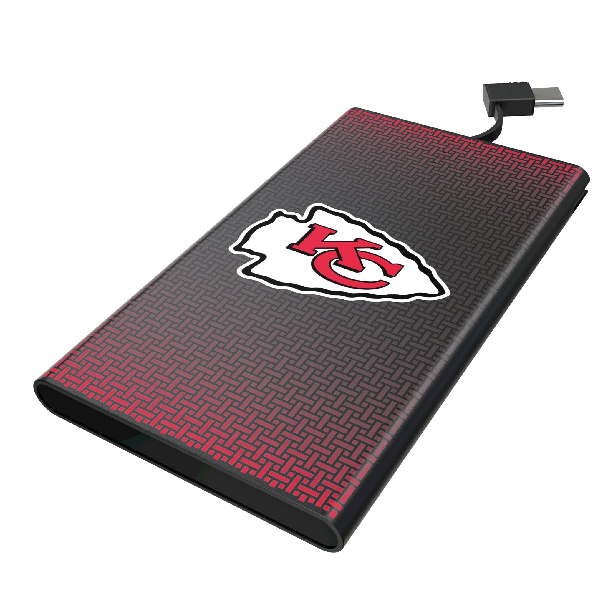 Kansas City Chiefs Linen 5000mAh Flat Powerbank 1
