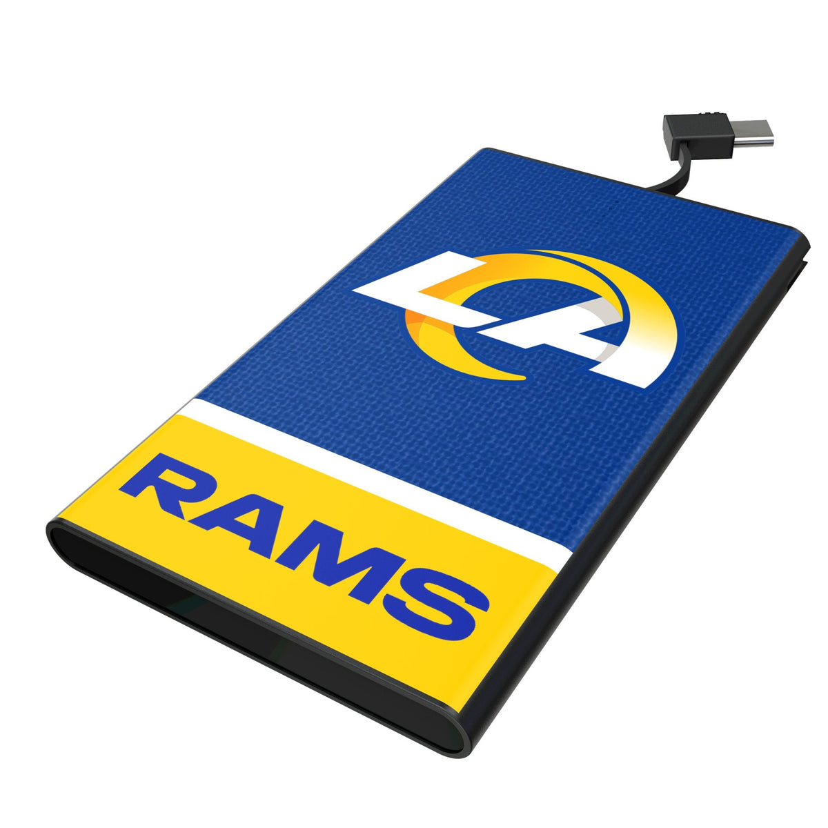 Los Angeles Rams Endzone Solid 5000mAh Flat Powerbank 1