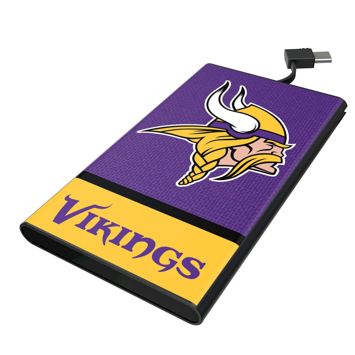 Minnesota Vikings Endzone Solid 5000mAh Flat Powerbank 1