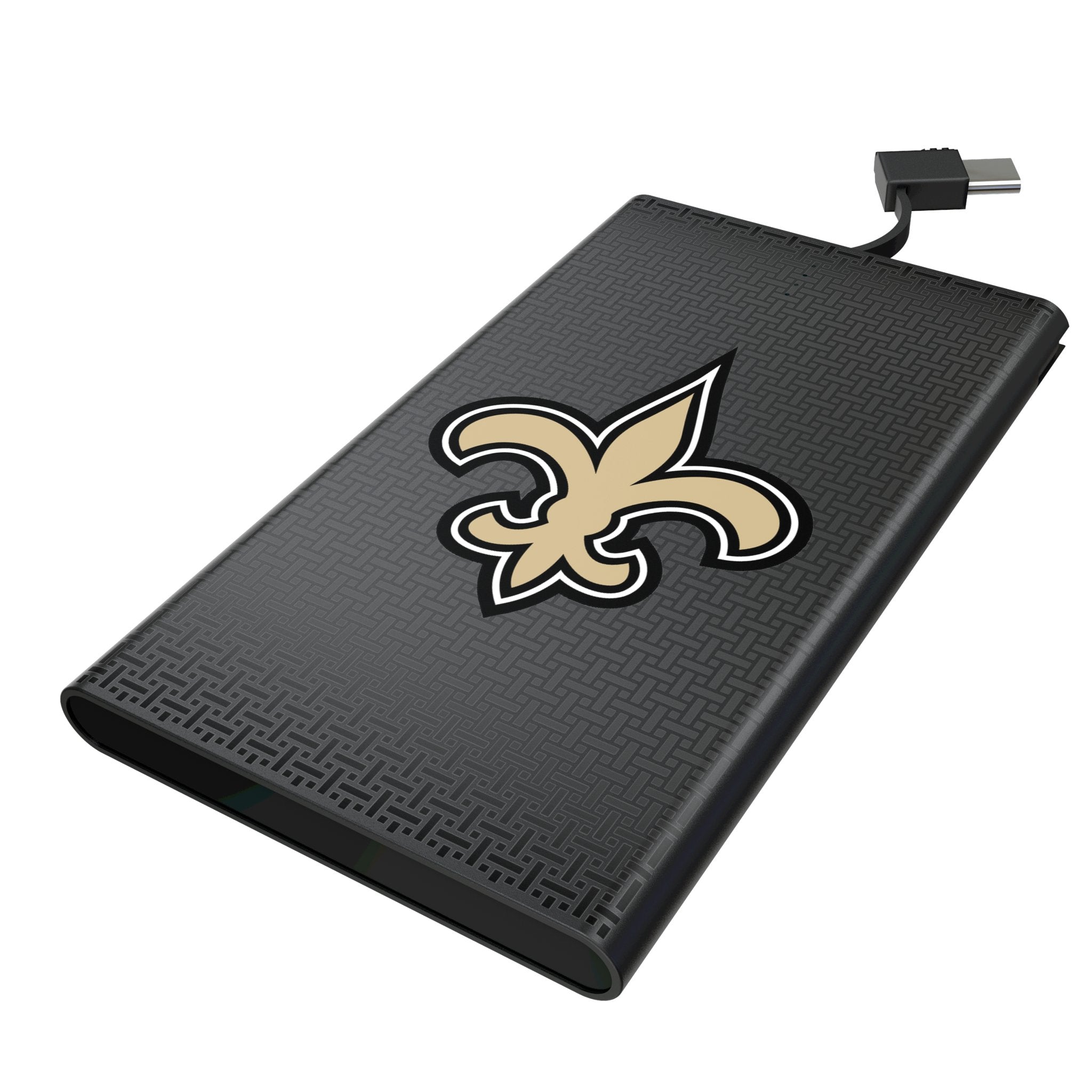 New Orleans Saints Linen 5000mAh Flat Powerbank 1