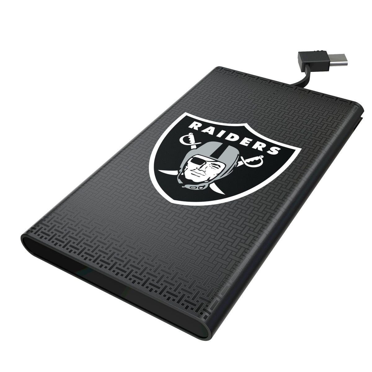Las Vegas Raiders Linen 5000mAh Flat Powerbank 1