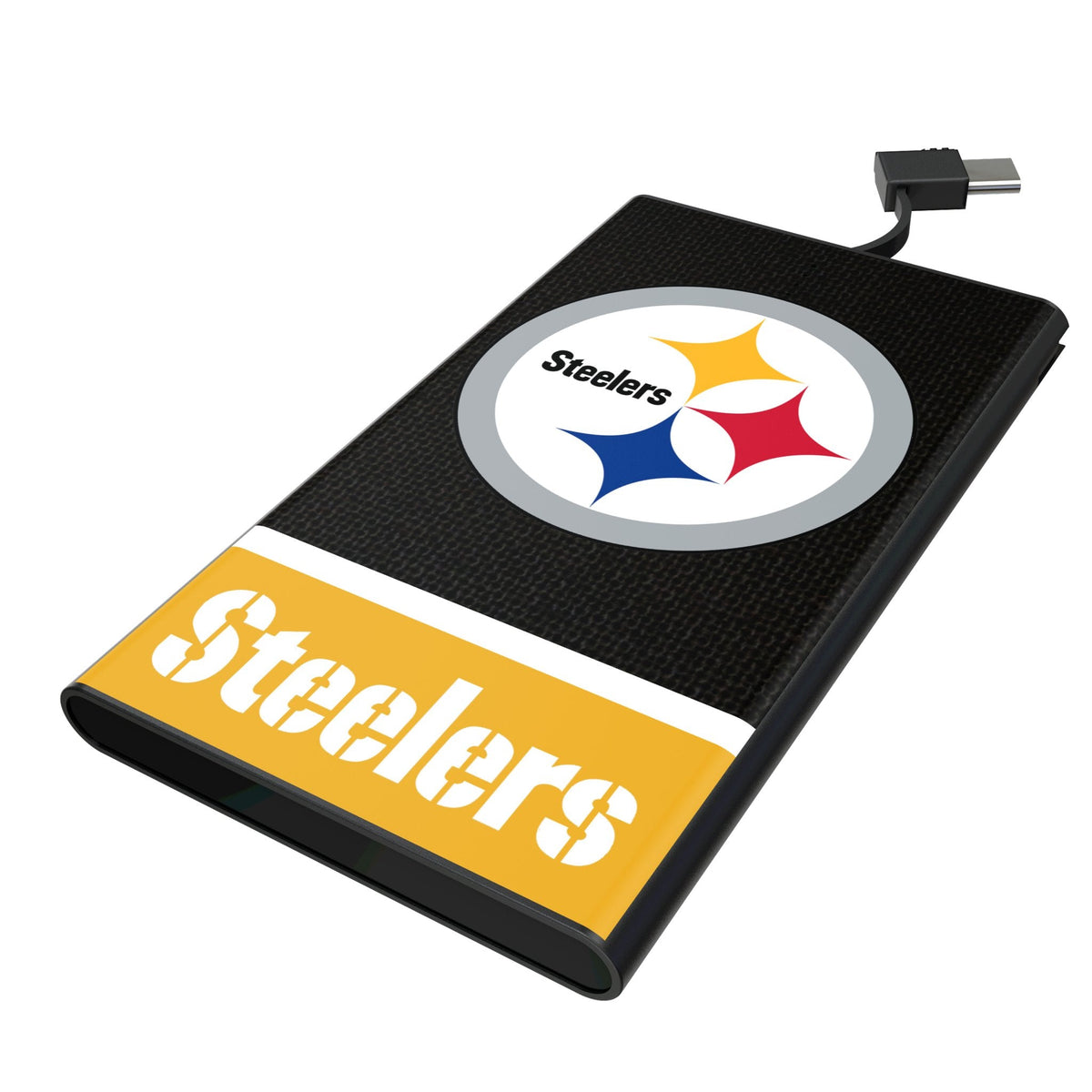 Pittsburgh Steelers Endzone Solid 5000mAh Flat Powerbank 1