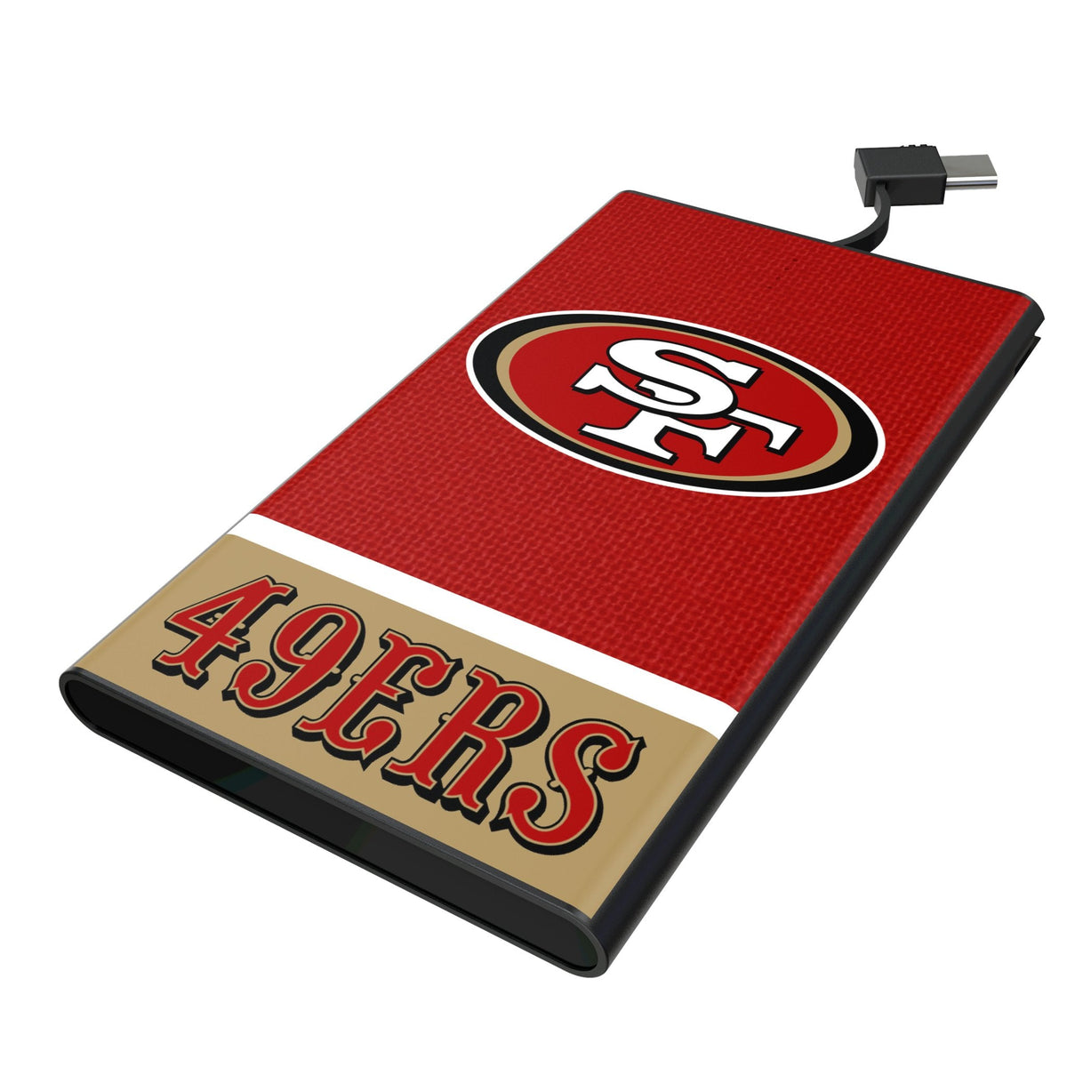 San Francisco 49ers Endzone Solid 5000mAh Flat Powerbank 1