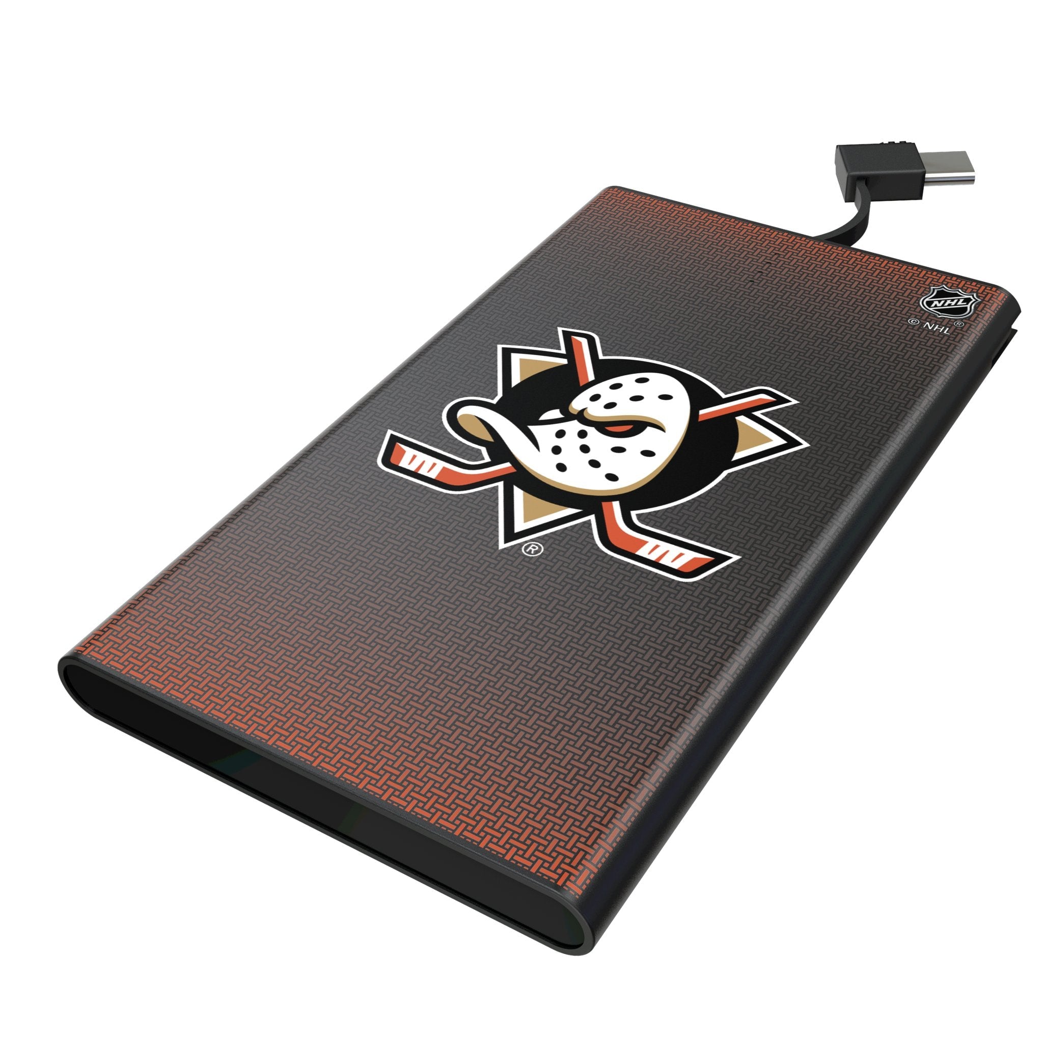 Anaheim Ducks Linen 5000mAh Flat Powerbank 1