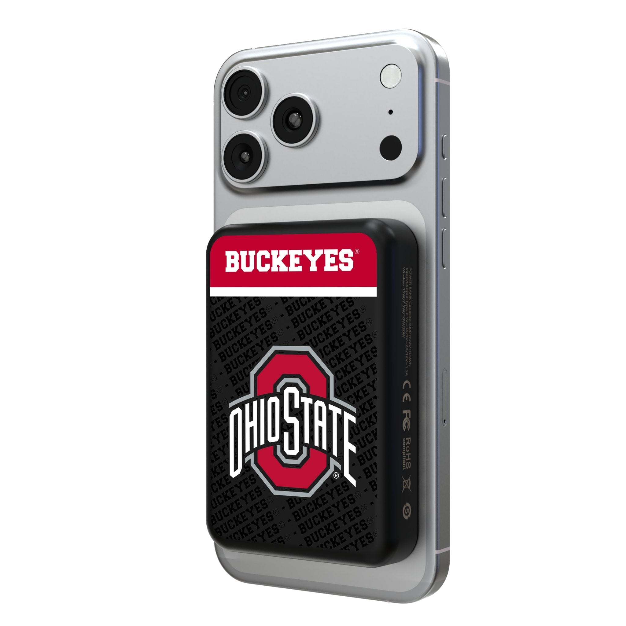 Ohio State University Buckeyes Endzone Plus Wireless Mag Power Bank