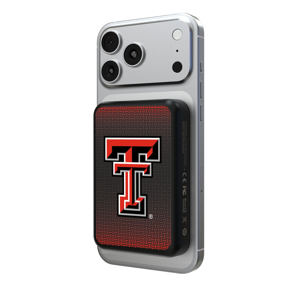 Texas Tech Red Raiders Linen Wireless Mag Power Bank