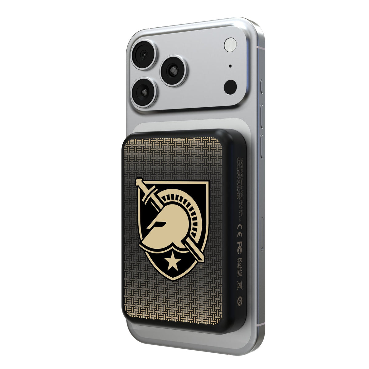 United States Military Academy Black Knights Linen Wireless Mag Power Bank 1