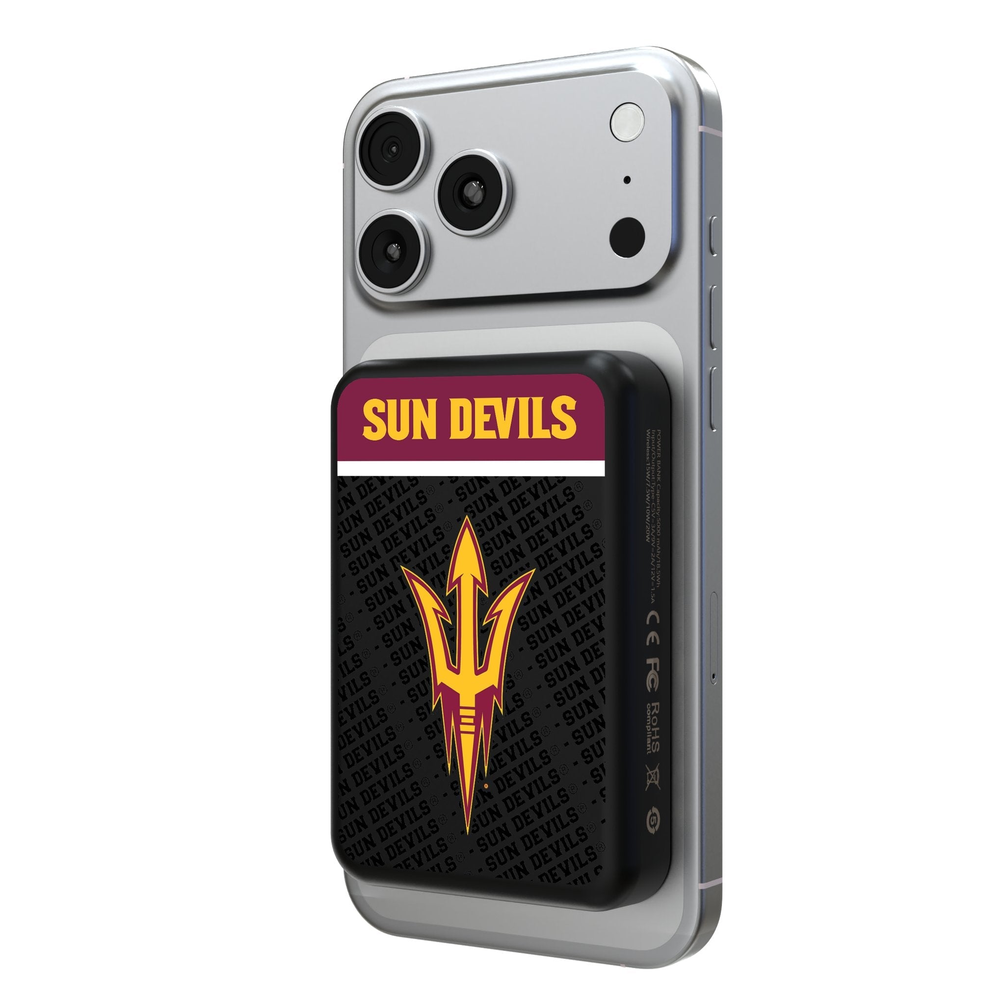 Arizona State University Sun Devils Endzone Plus Wireless Mag Power Bank