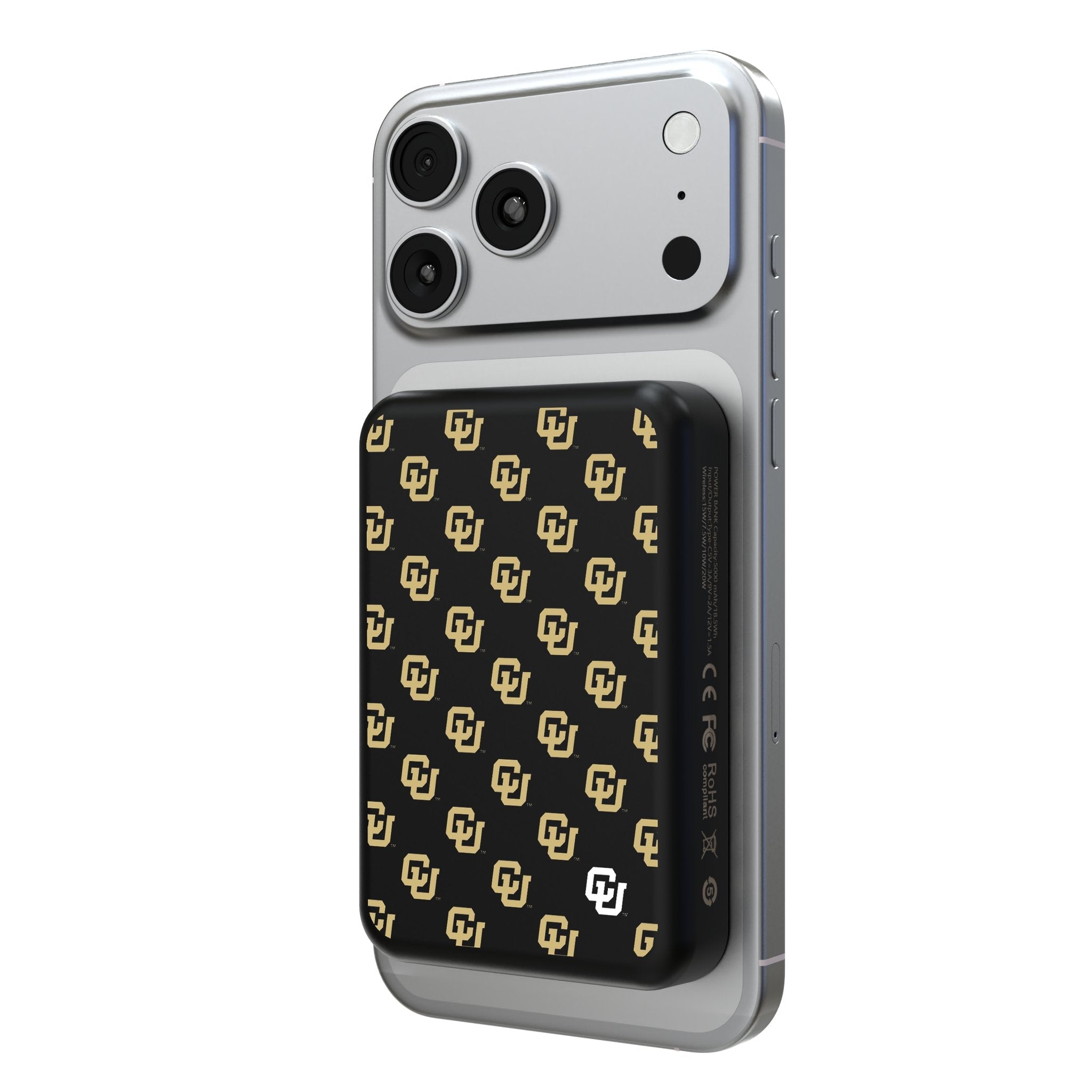 University of Colorado Buffaloes Fashion Pattern Wireless Mag Power Bank 1