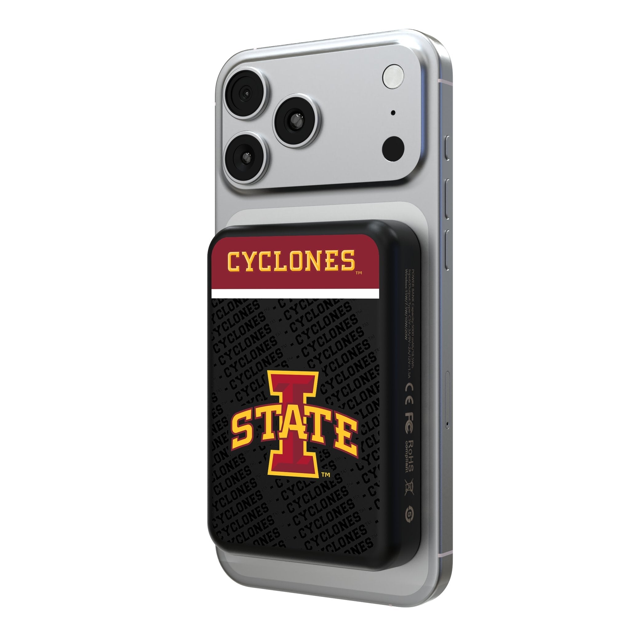 Iowa State University Cyclones Endzone Plus Wireless Mag Power Bank 1