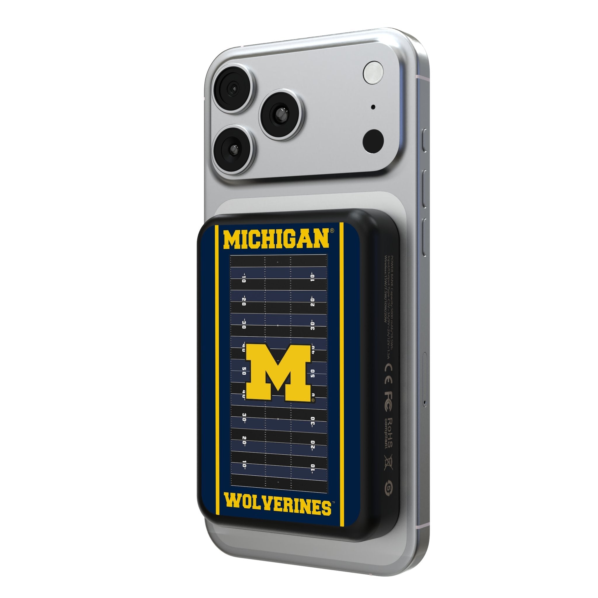 University of Michigan Wolverines Field Wireless Mag Power Bank 1