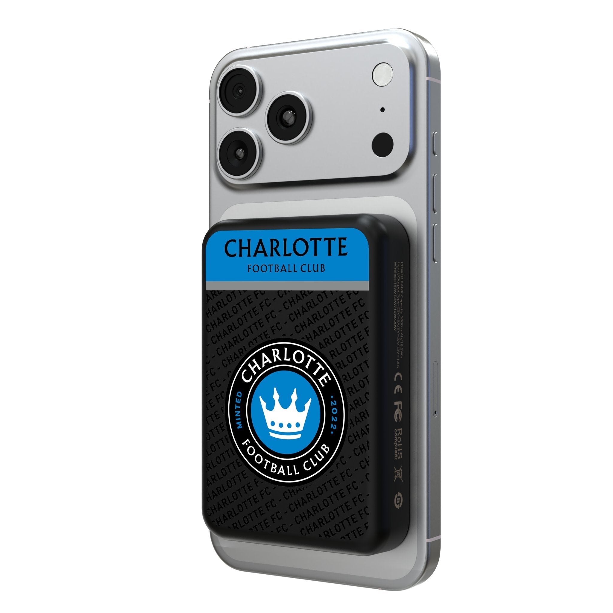 Charlotte FC Endzone Plus Wireless Mag Power Bank 1