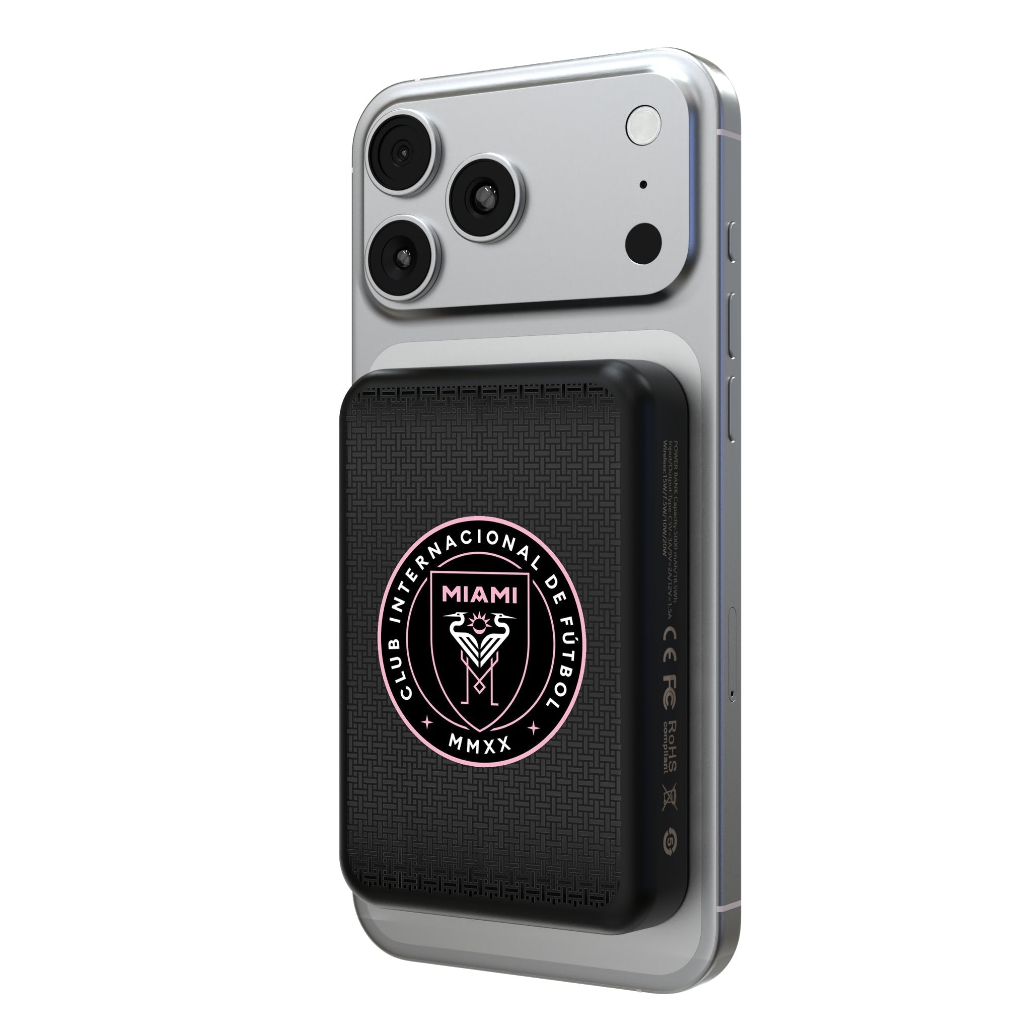 Inter Miami CF Linen Wireless Mag Power Bank 1