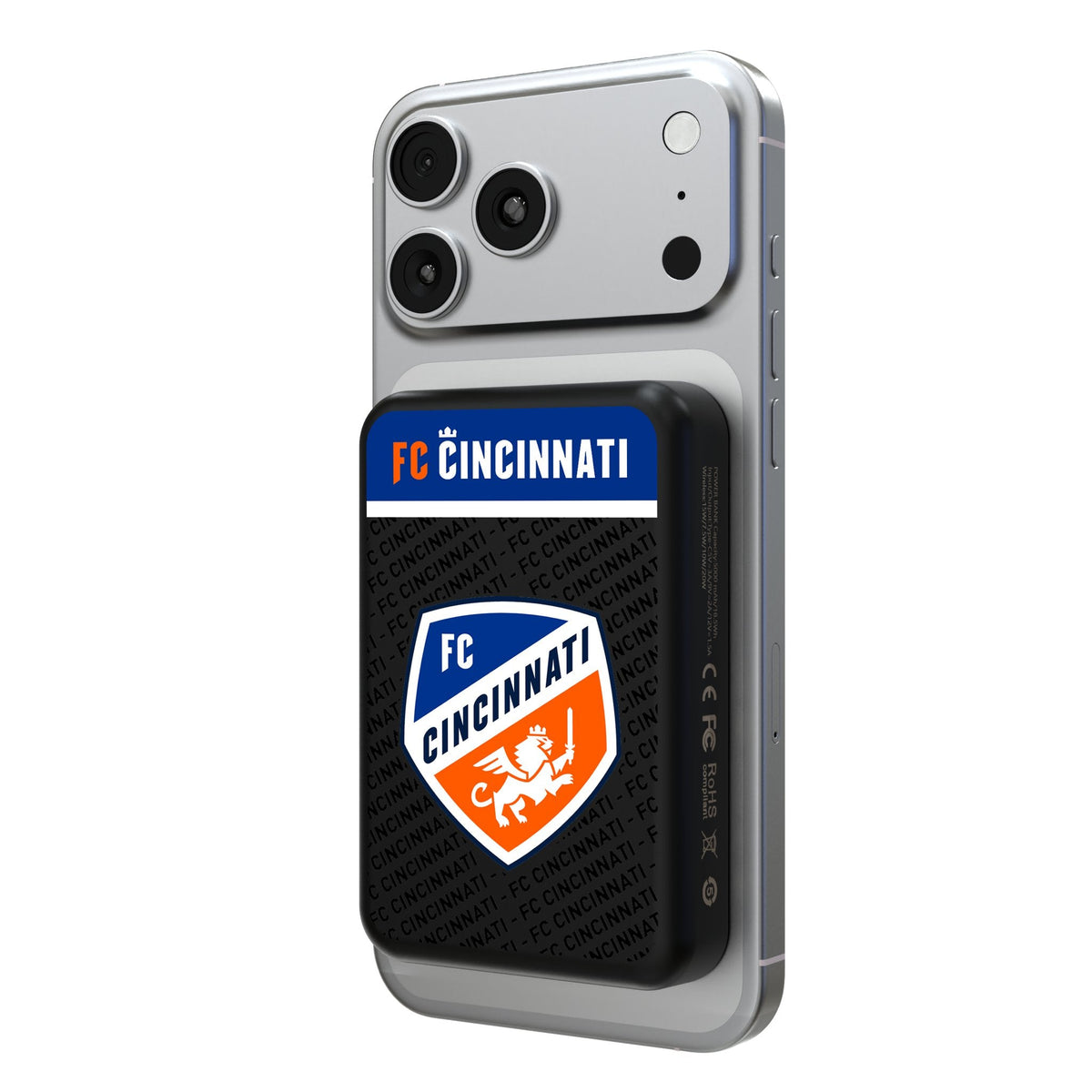 FC Cincinnati Endzone Plus Wireless Mag Power Bank 1