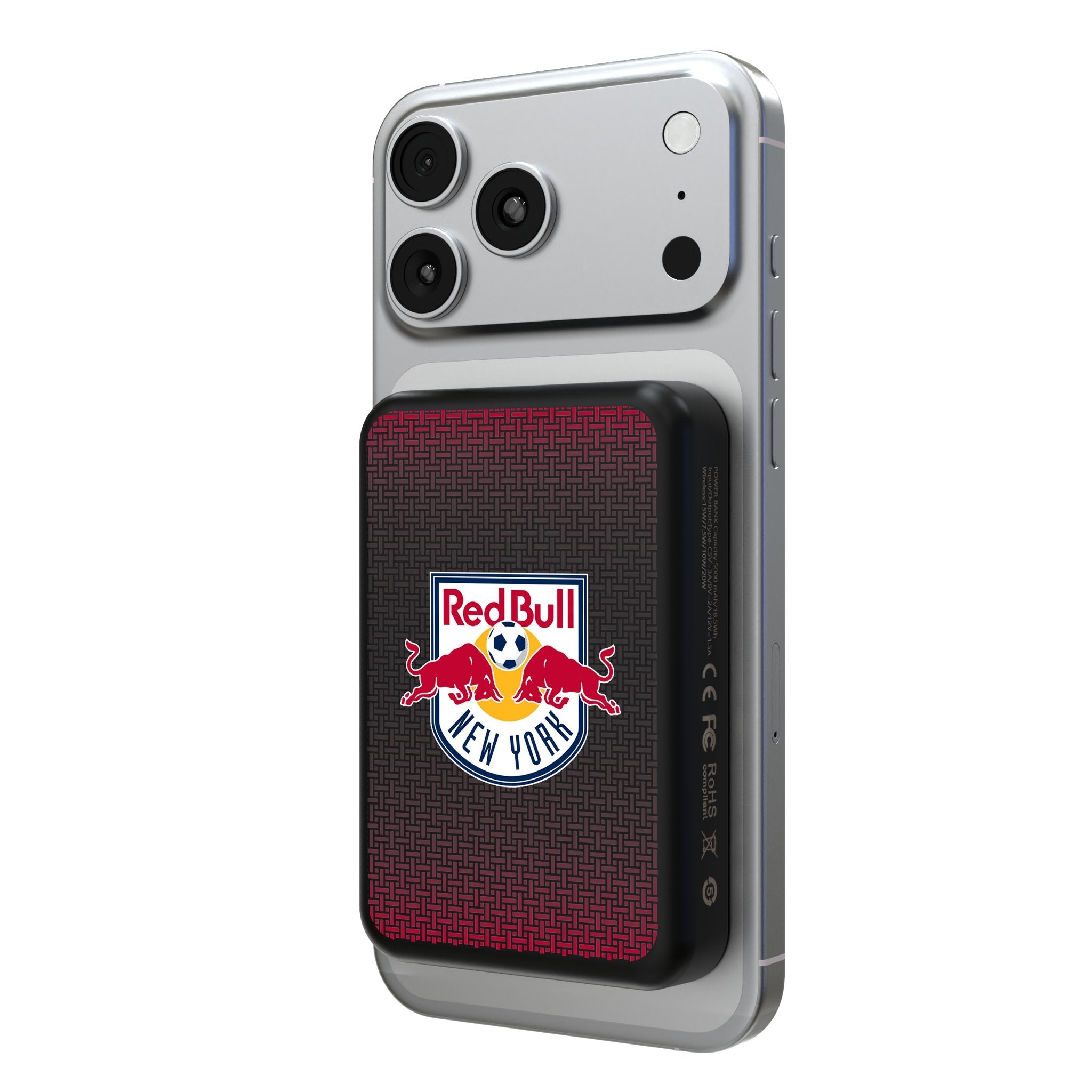 New York Red Bulls Linen Wireless Mag Power Bank