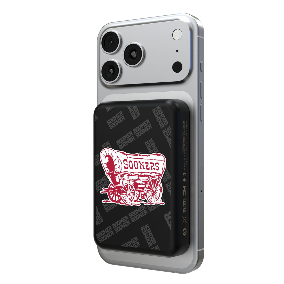 University of Oklahoma Sooners Quadtile Wireless Mag Power Bank