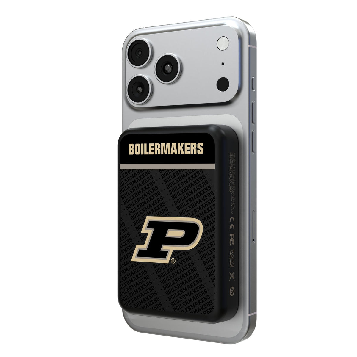 Purdue University Boilermakers Endzone Plus Wireless Mag Power Bank