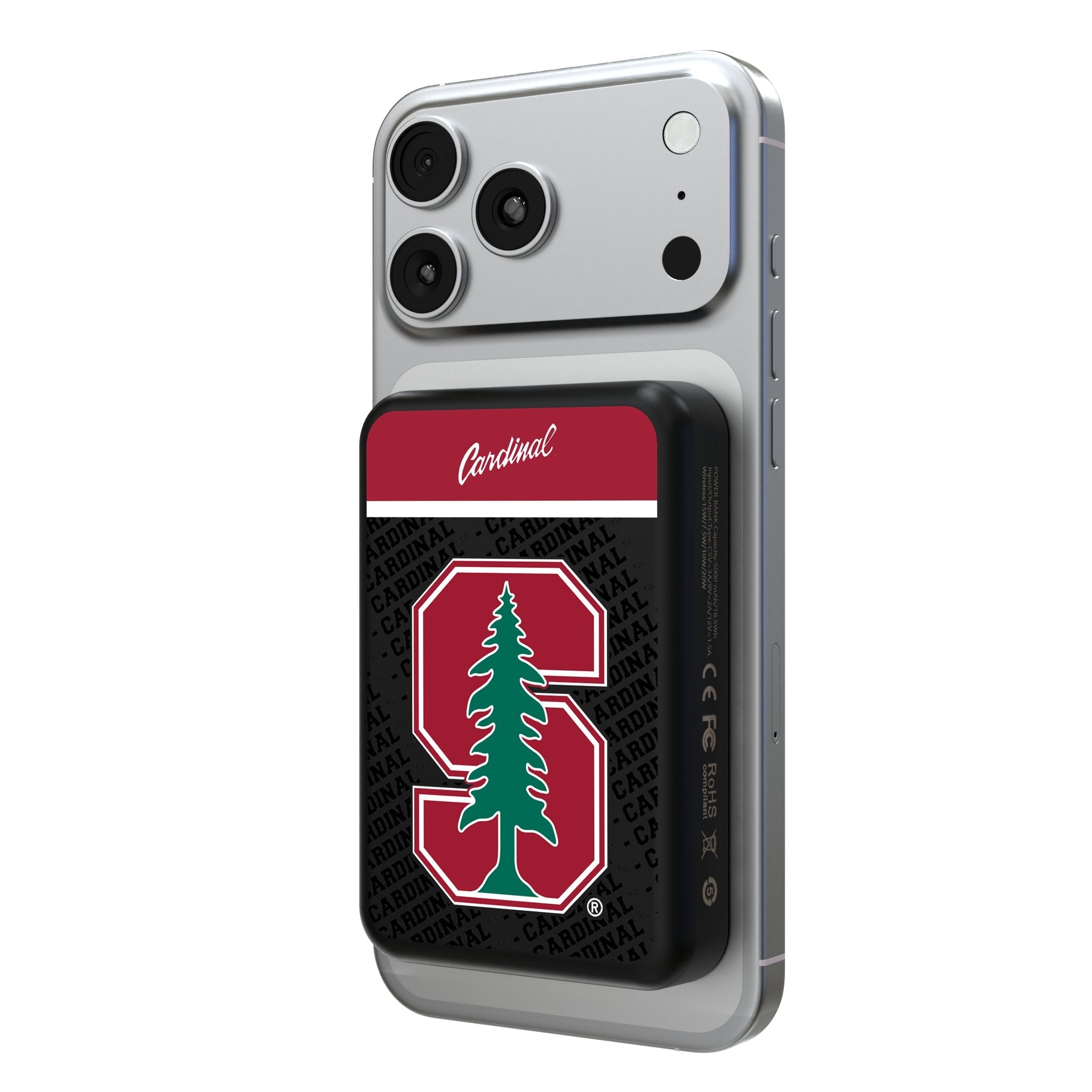 Stanford University Cardinal Endzone Plus Wireless Mag Power Bank