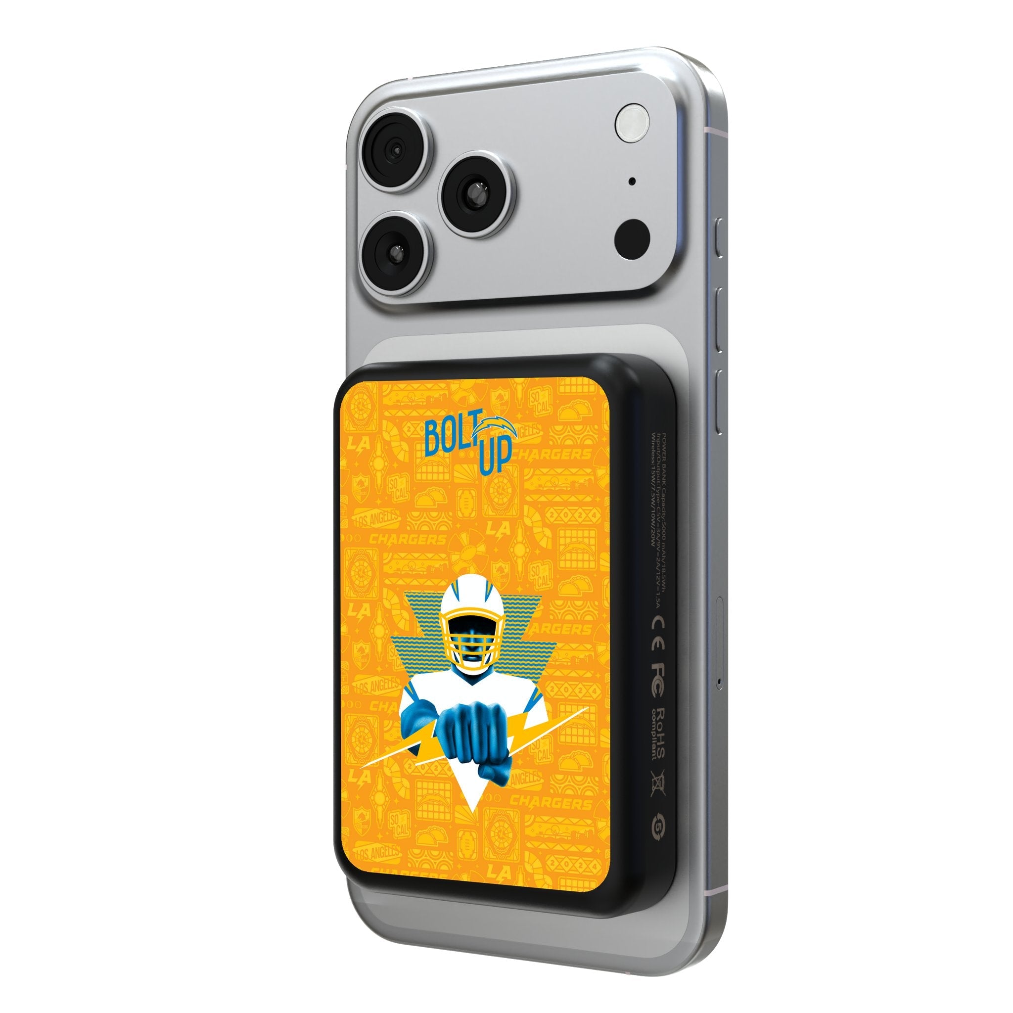 Los Angeles Chargers 2024 Edition Wireless Mag Power Bank 1