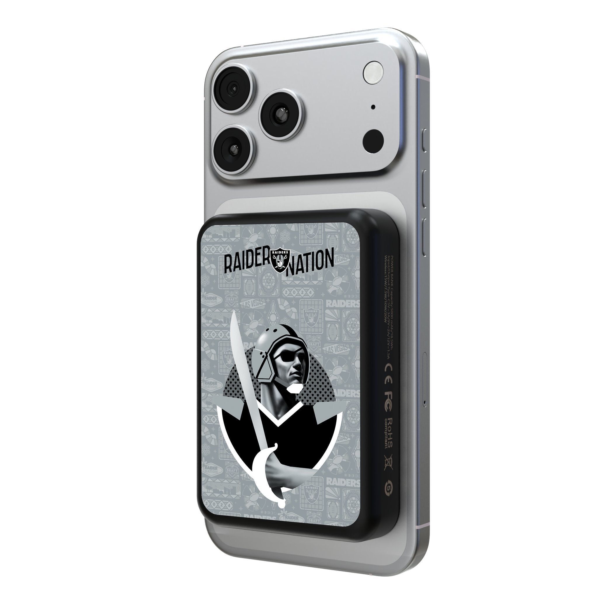 Las Vegas Raiders 2024 Edition Wireless Mag Power Bank 1