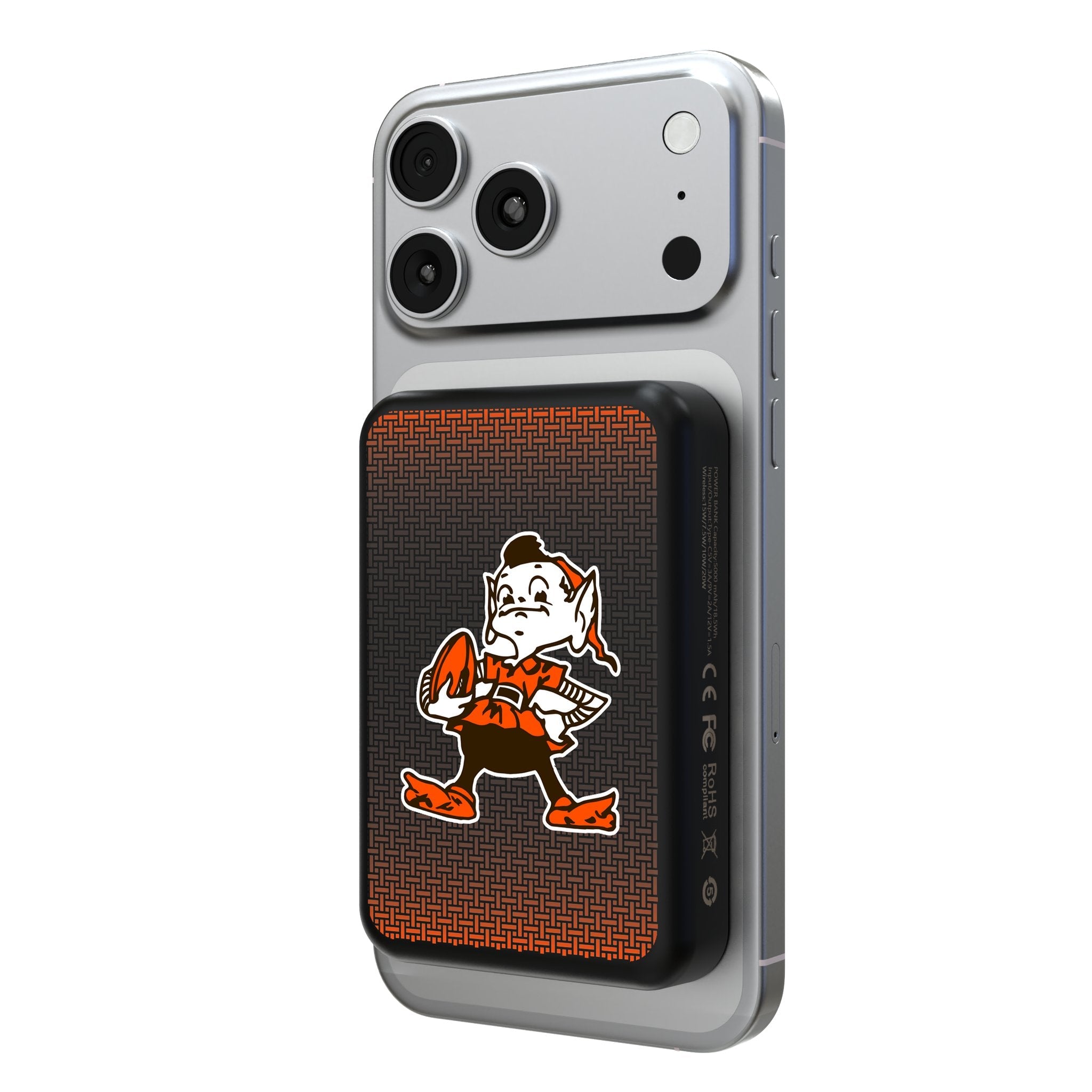 Cleveland Browns Historic Collection Linen Wireless Mag Power Bank