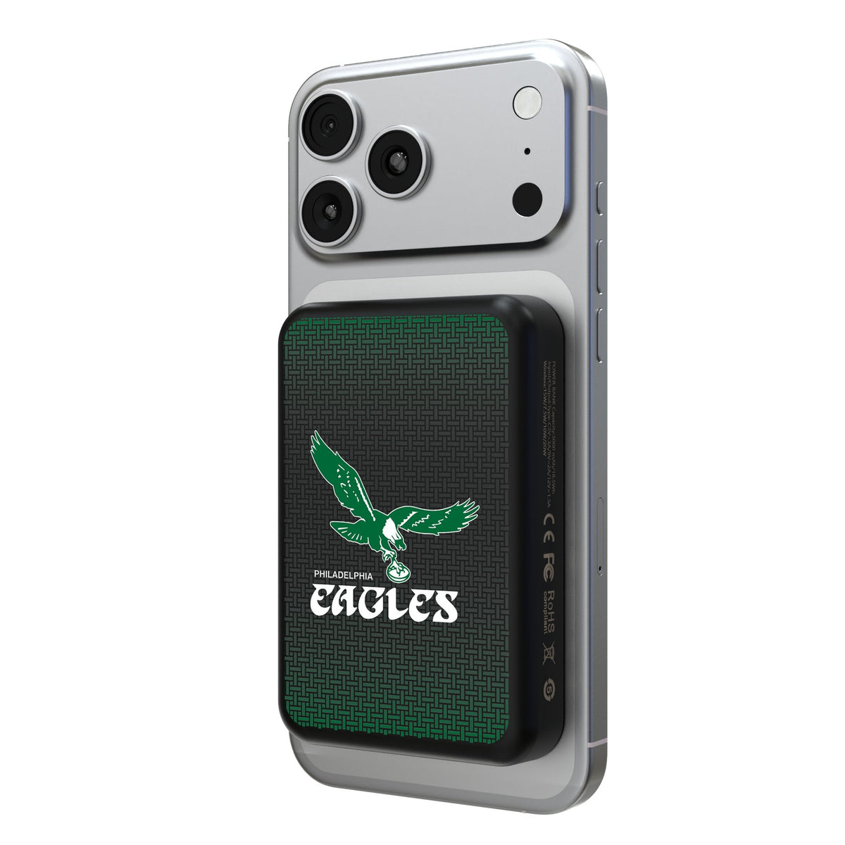 Philadelphia Eagles 1973-1995 Historic Collection Linen Wireless Mag Power Bank 1