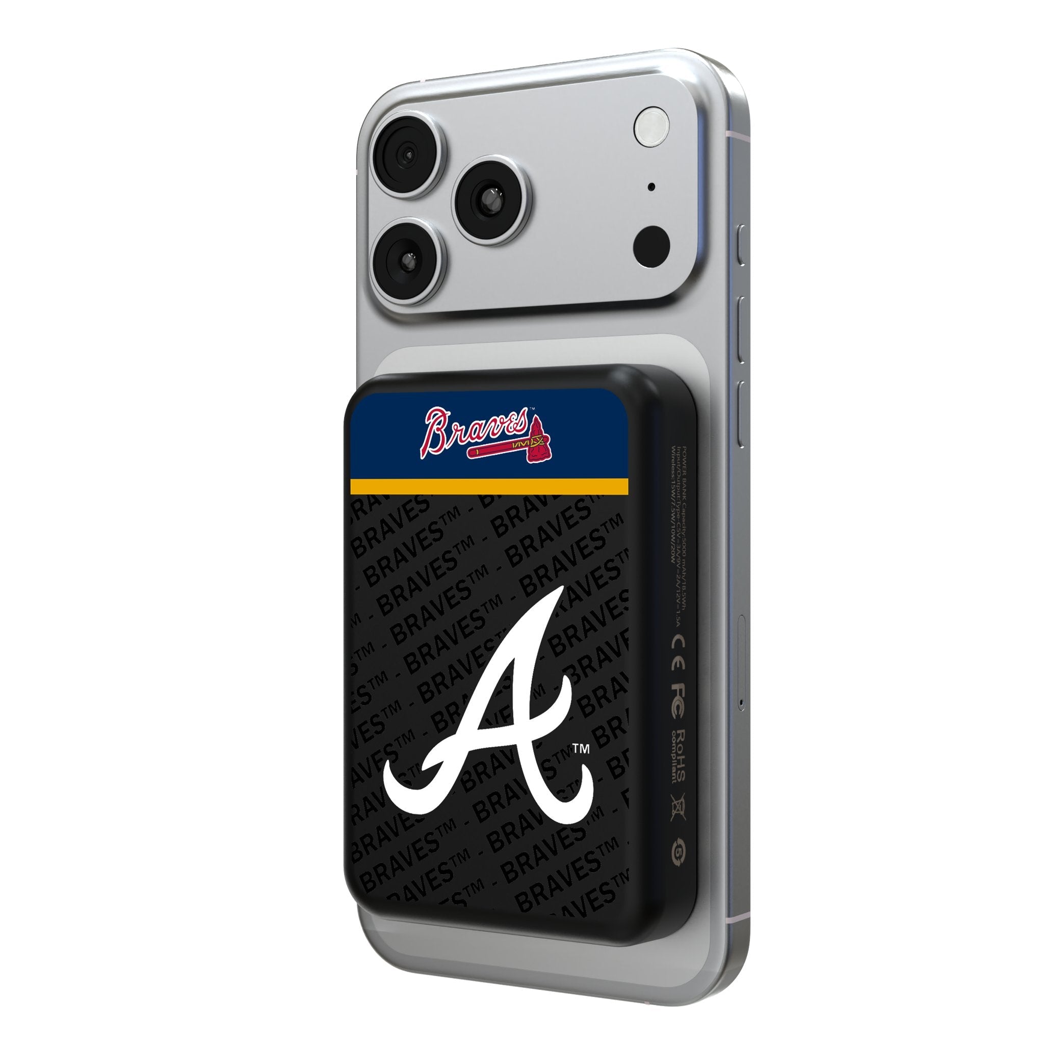 Atlanta Braves Endzone Plus Wireless Mag Power Bank