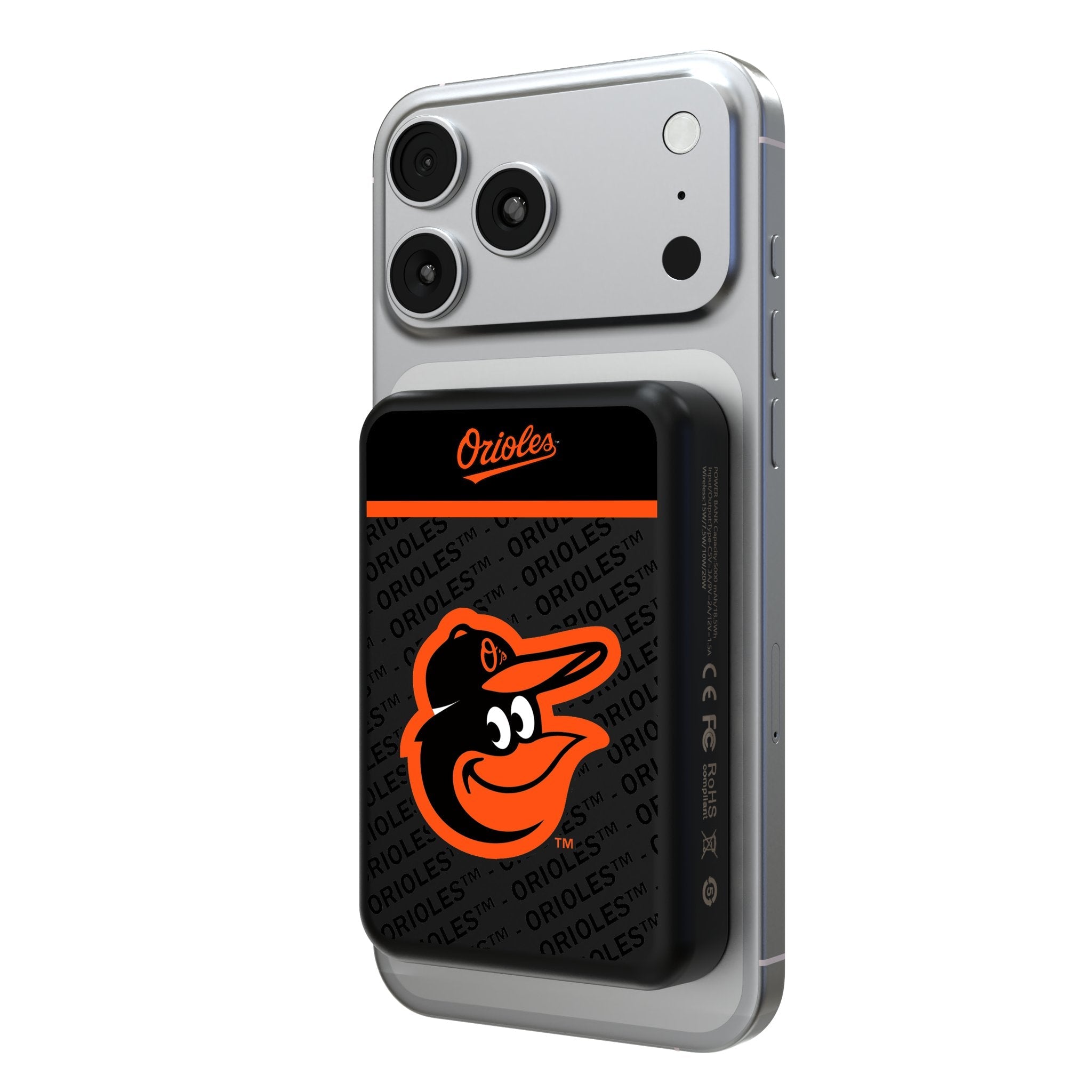 Baltimore Orioles Endzone Plus Wireless Mag Power Bank