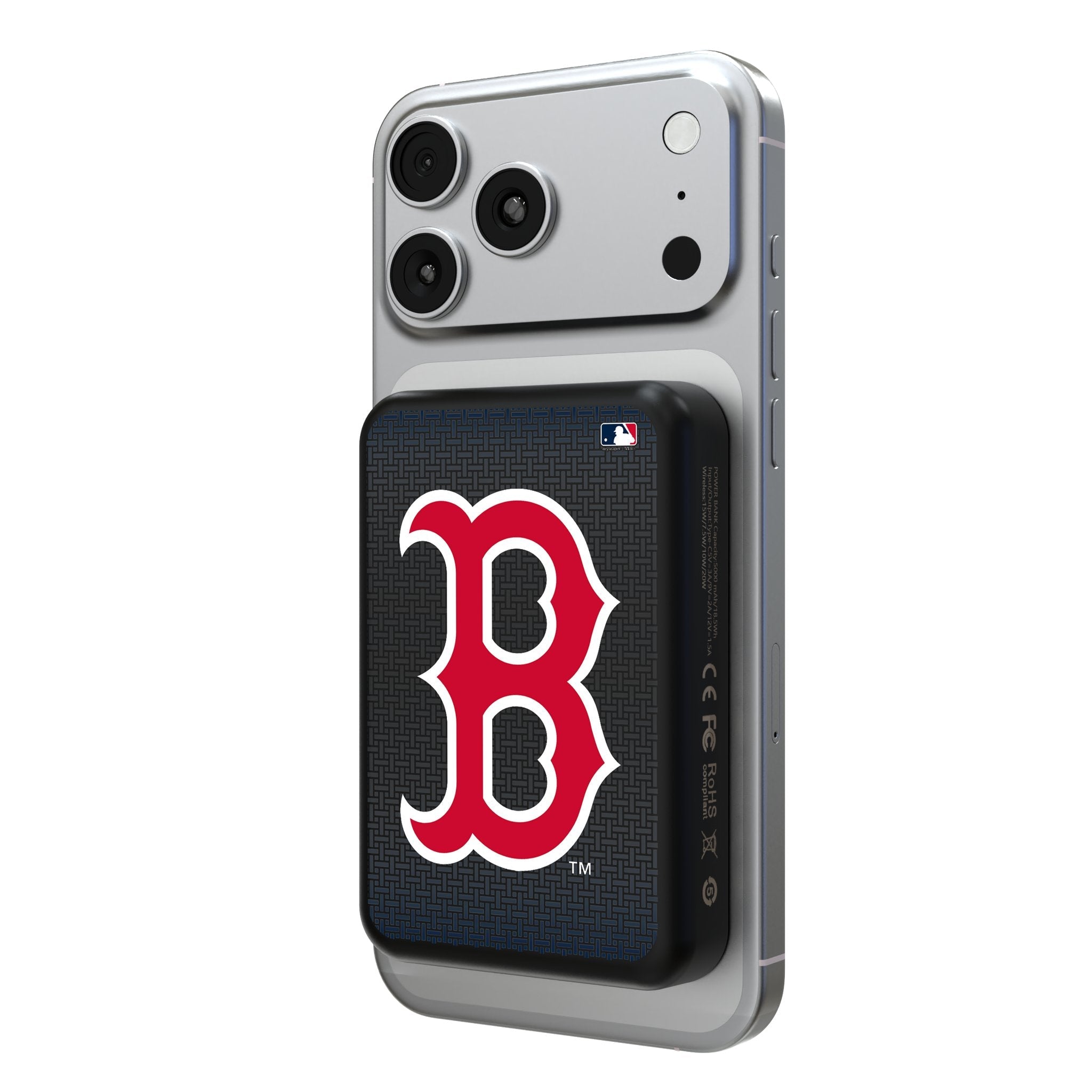 Boston Red Sox Linen Wireless Mag Power Bank 1