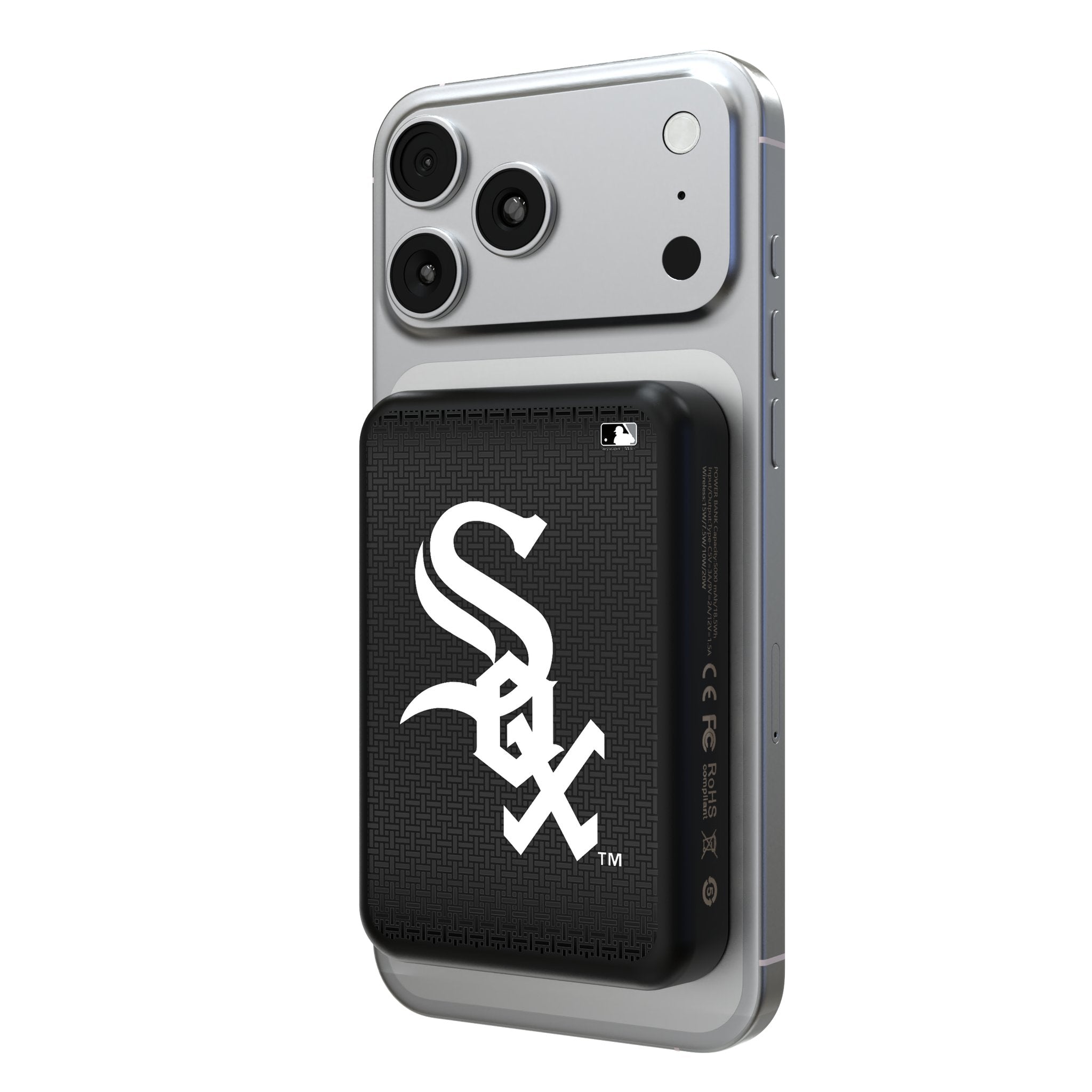 Chicago White Sox Linen Wireless Mag Power Bank 1