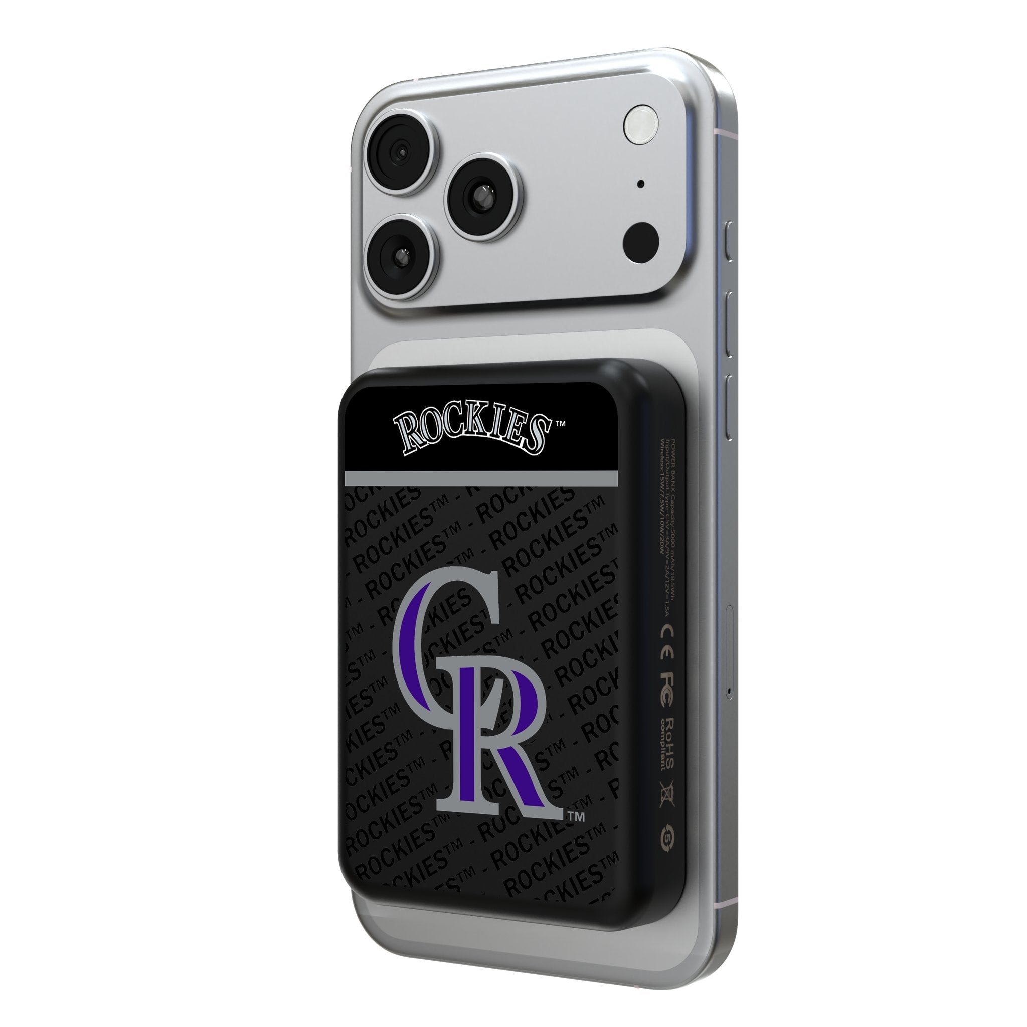 Colorado Rockies Endzone Plus Wireless Mag Power Bank