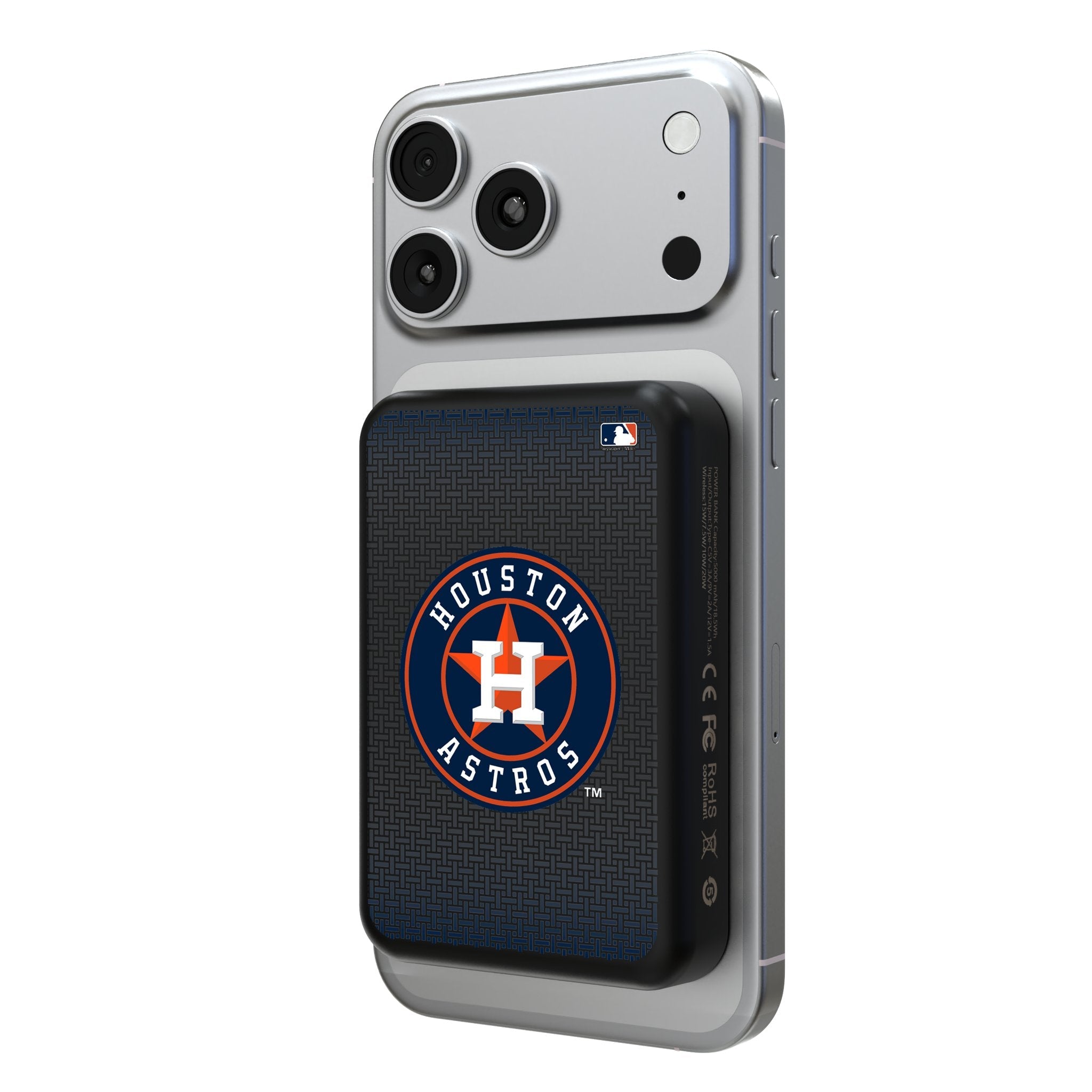 Houston Astros Linen Wireless Mag Power Bank 1