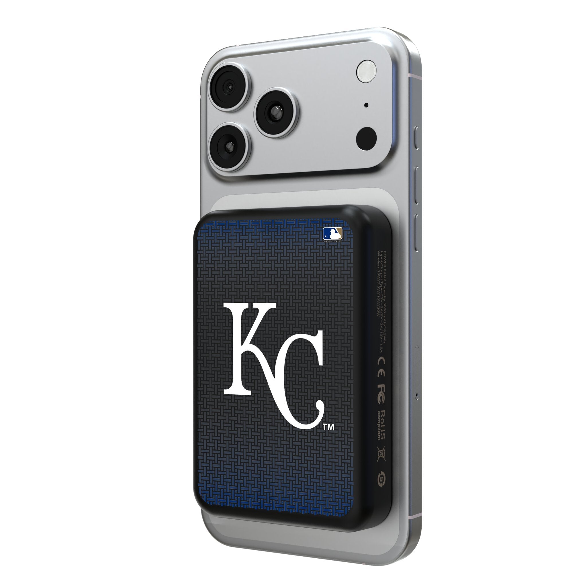 Kansas City Royals Linen Wireless Mag Power Bank 1