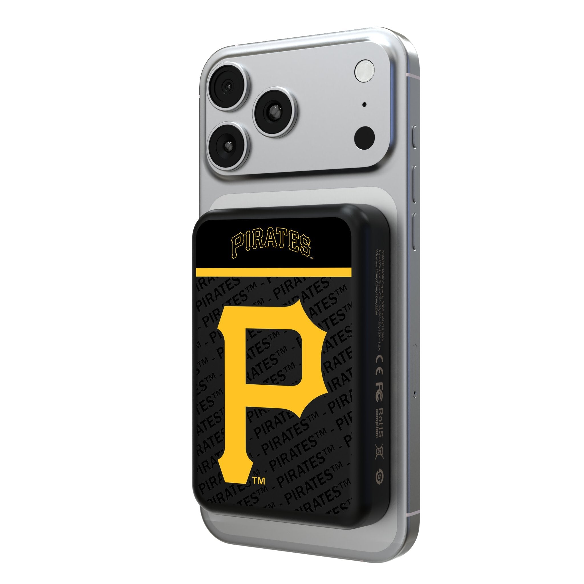 Pittsburgh Pirates Endzone Plus Wireless Mag Power Bank