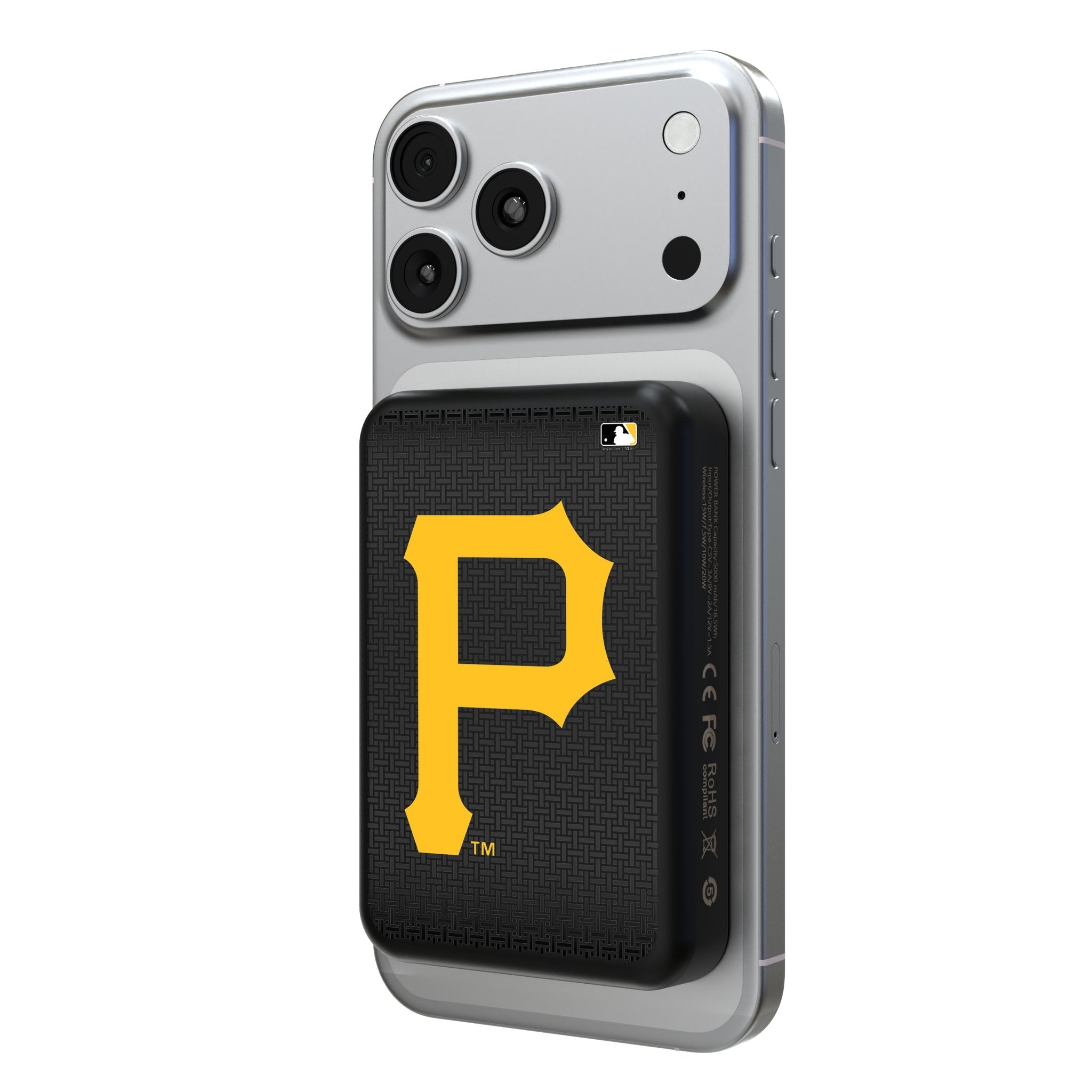 Pittsburgh Pirates Linen Wireless Mag Power Bank