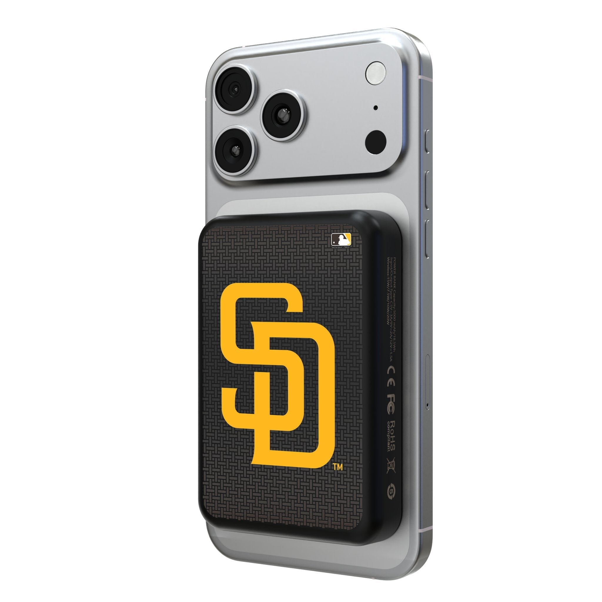 San Diego Padres Linen Wireless Mag Power Bank