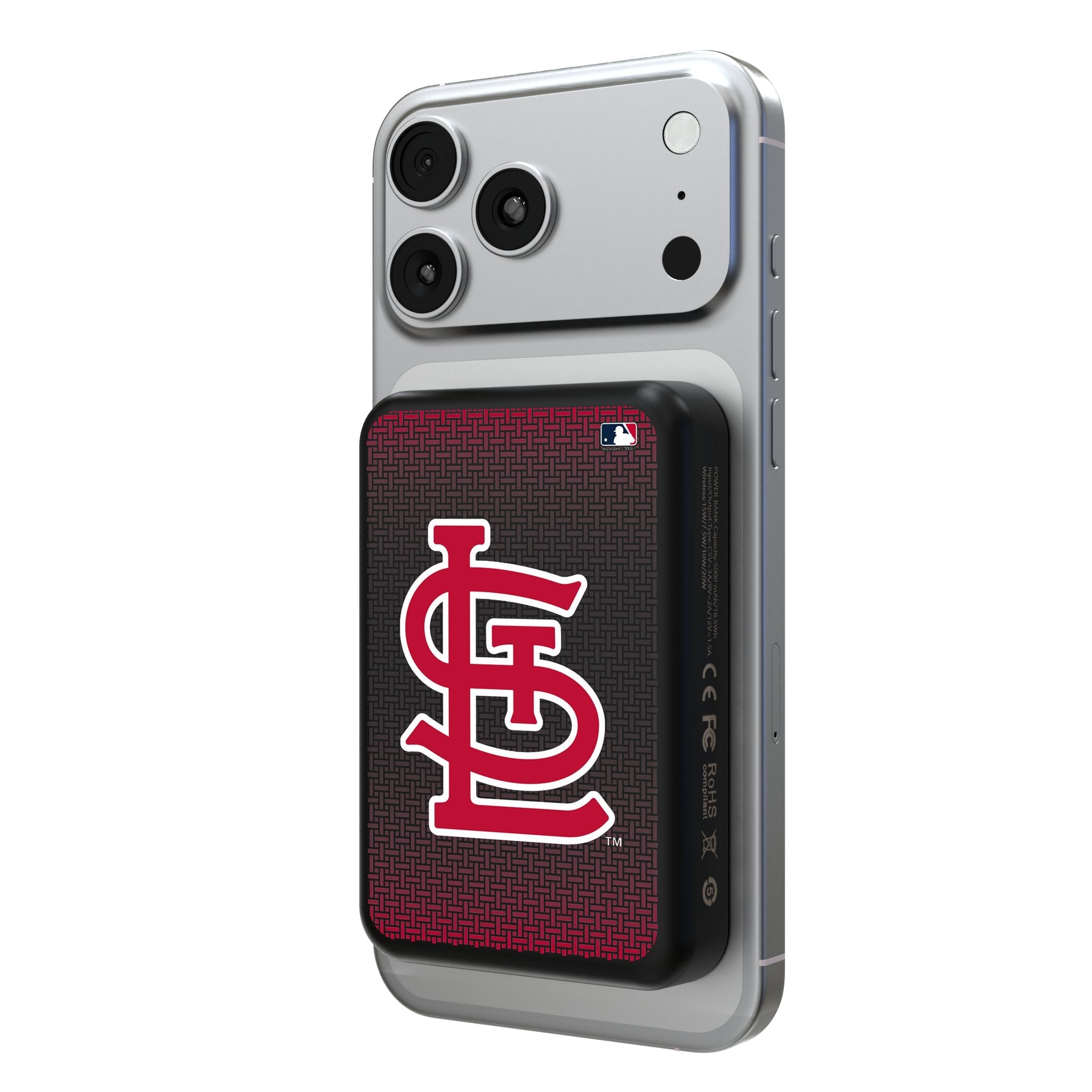 St Louis Cardinals Linen Wireless Mag Power Bank 1