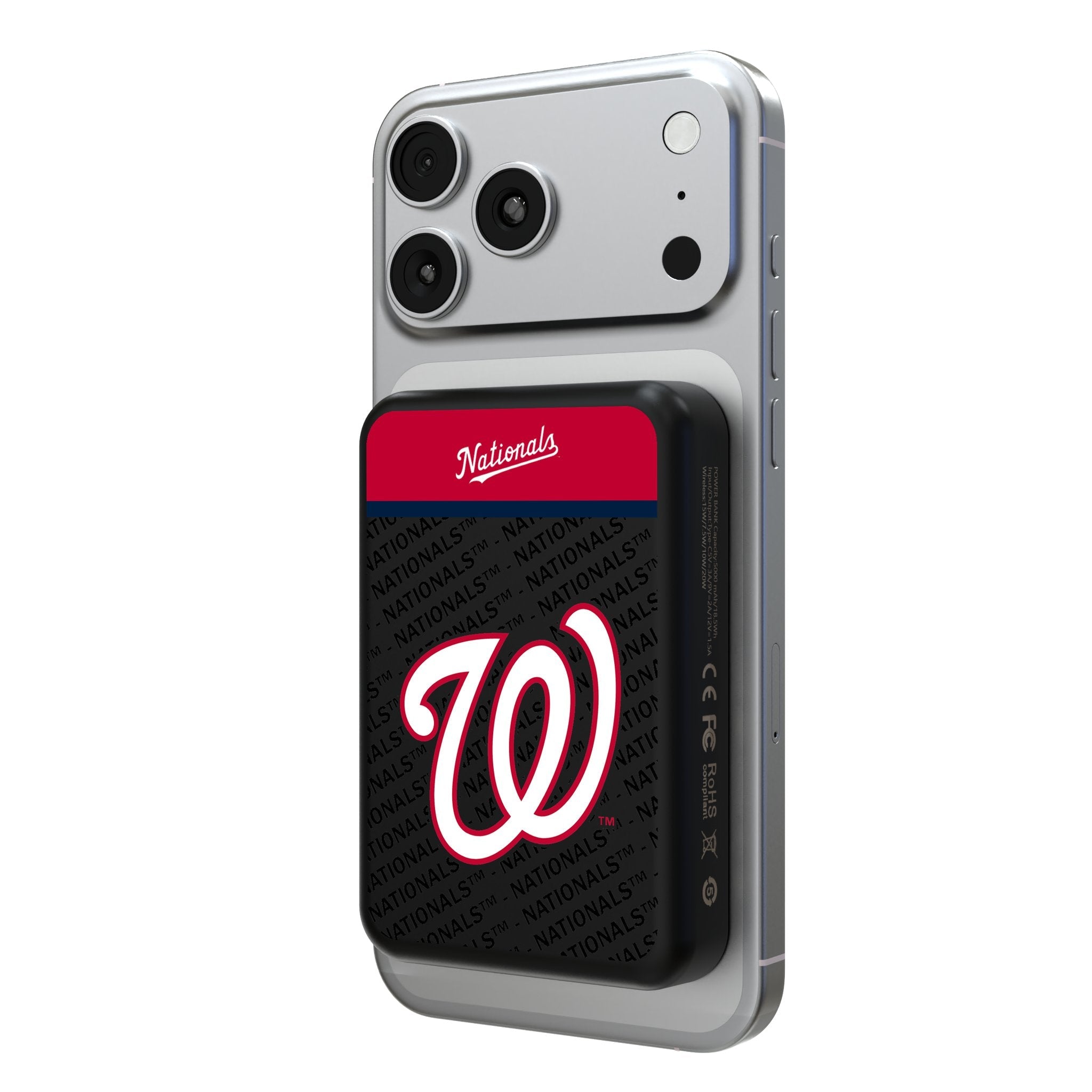 Washington Nationals Endzone Plus Wireless Mag Power Bank 1