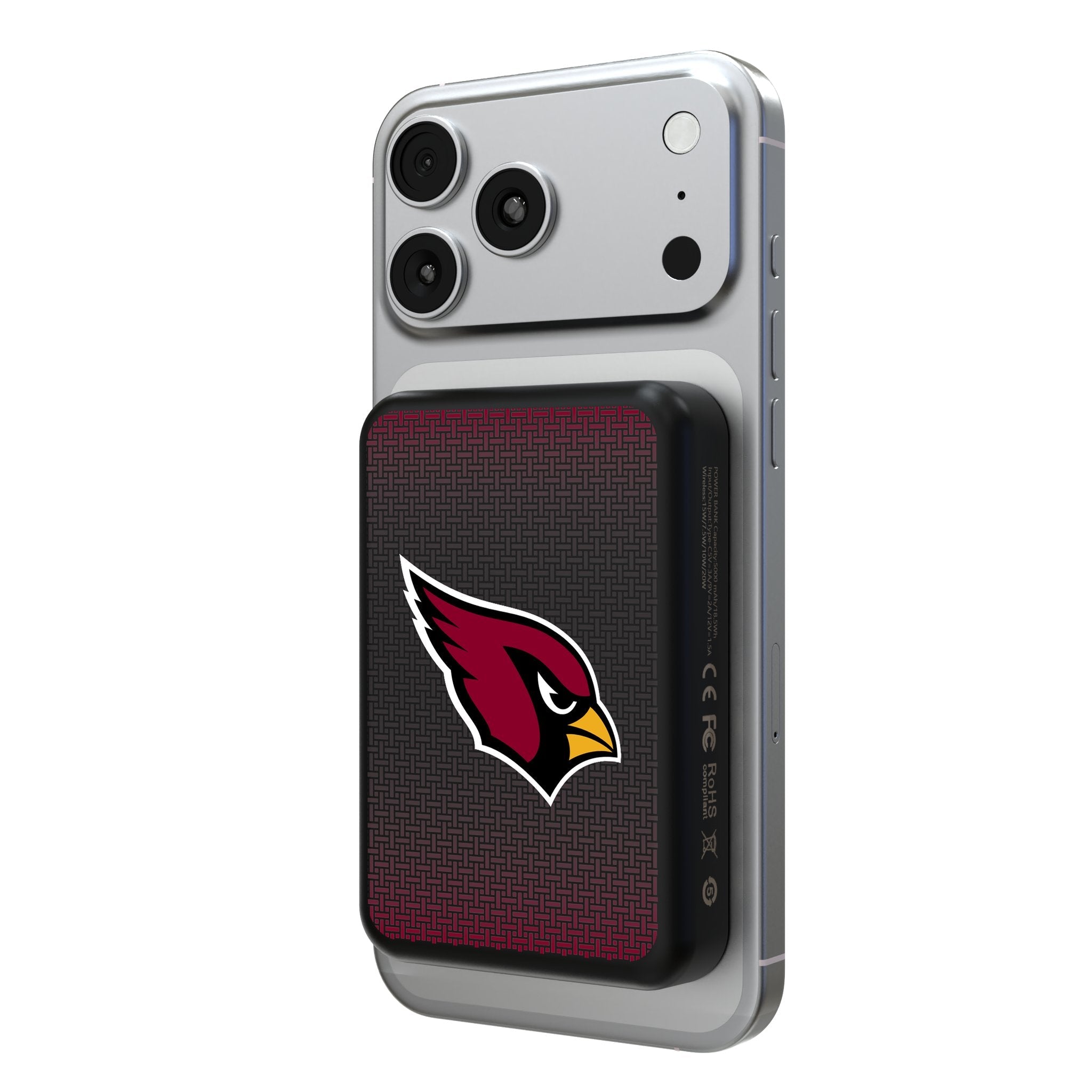 Arizona Cardinals Linen Wireless Mag Power Bank 1
