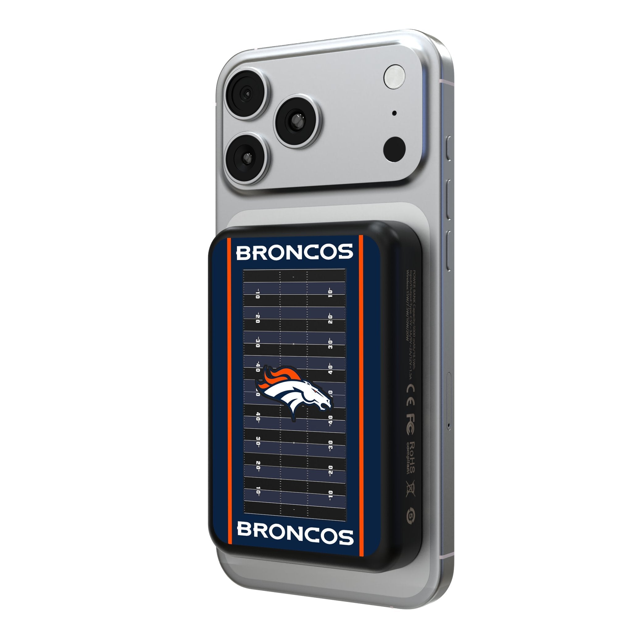 Denver Broncos Field Wireless Mag Power Bank 1