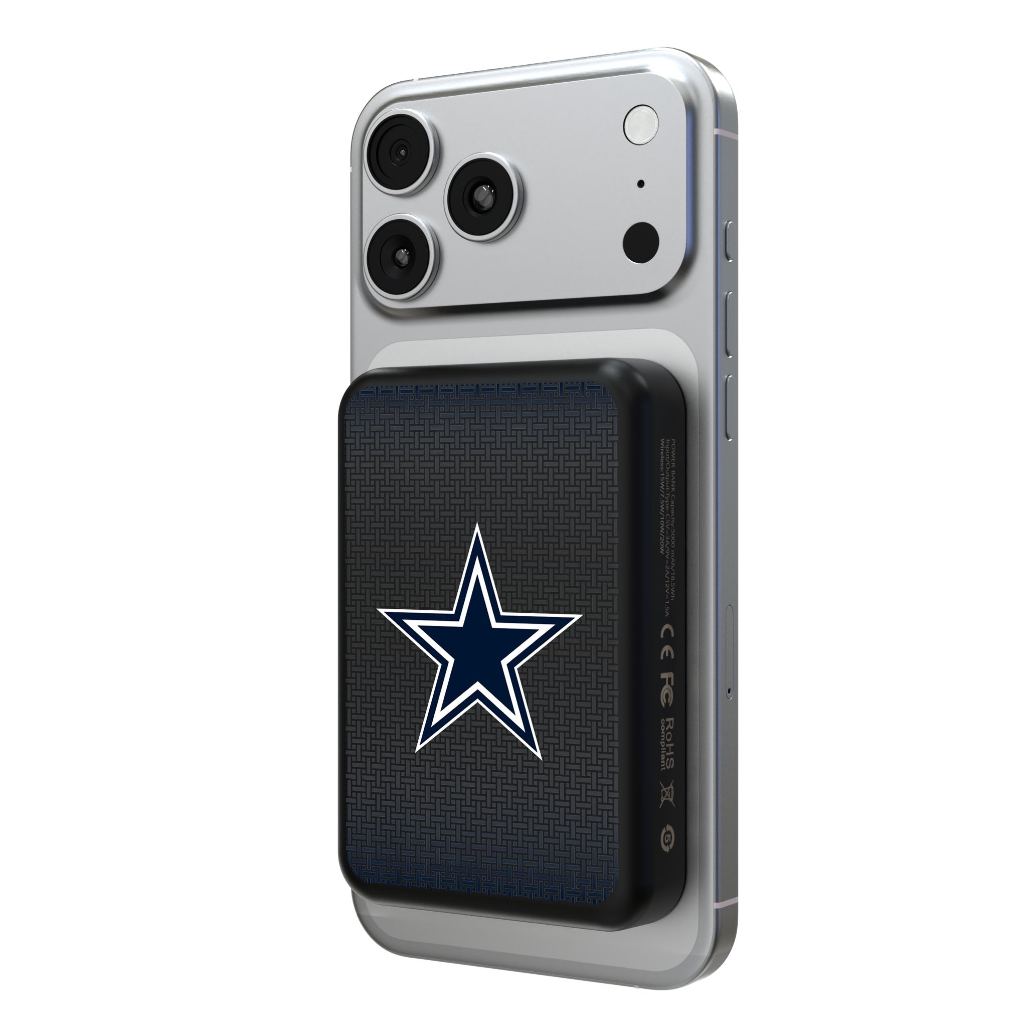Dallas Cowboys Linen Wireless Mag Power Bank 1