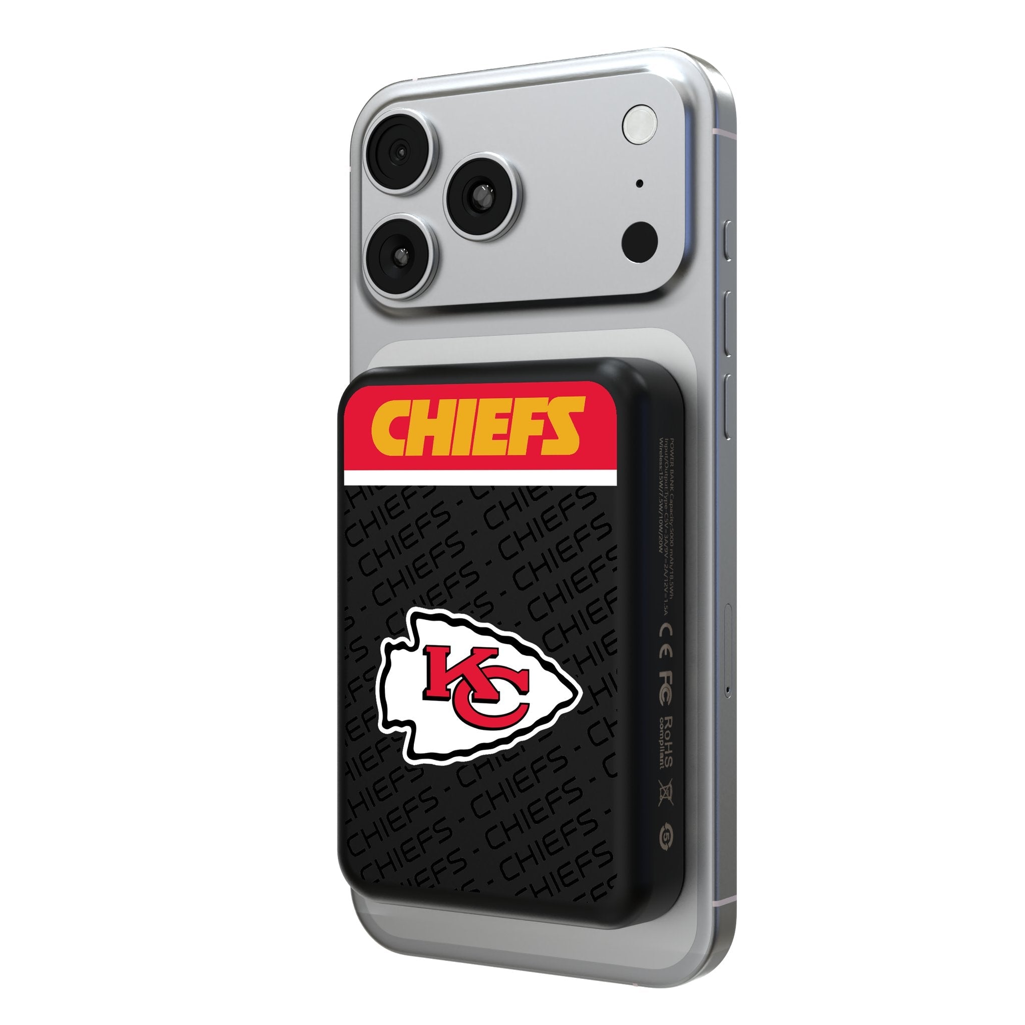 Kansas City Chiefs Endzone Plus Wireless Mag Power Bank