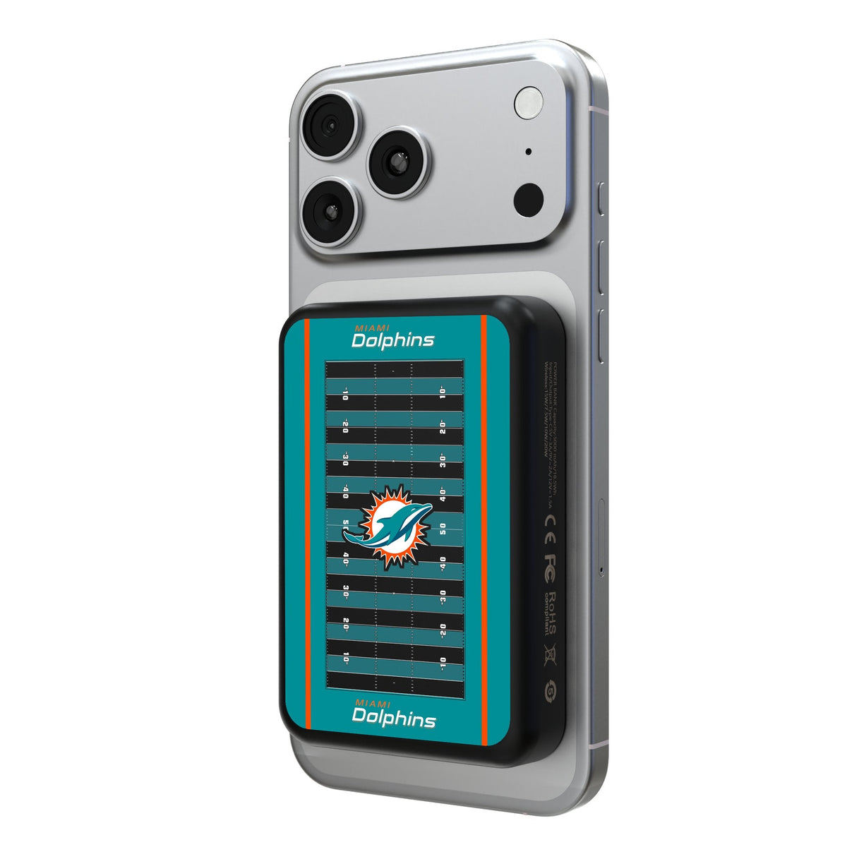 Miami Dolphins Field Wireless Mag Power Bank 1