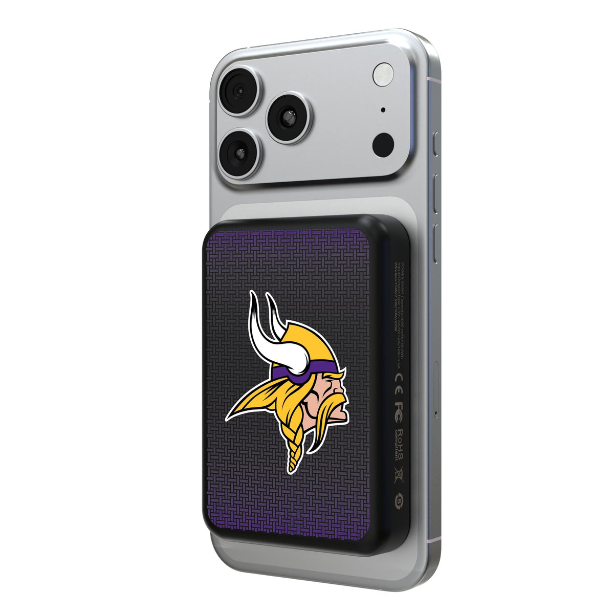 Minnesota Vikings Linen Wireless Mag Power Bank 1