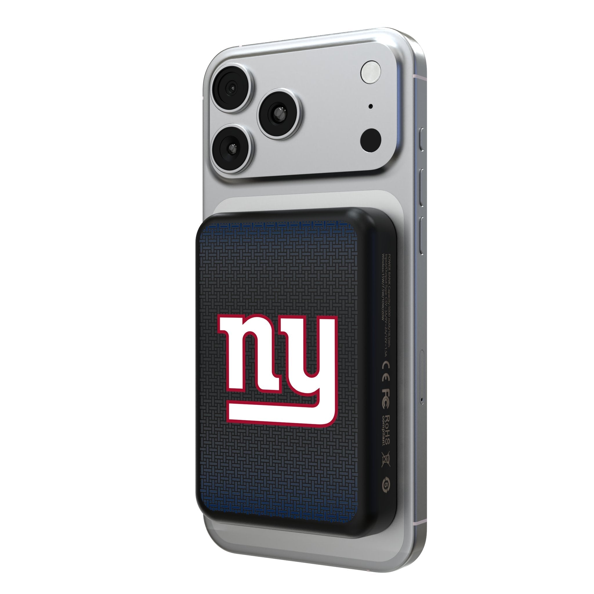 New York Giants Linen Wireless Mag Power Bank 1