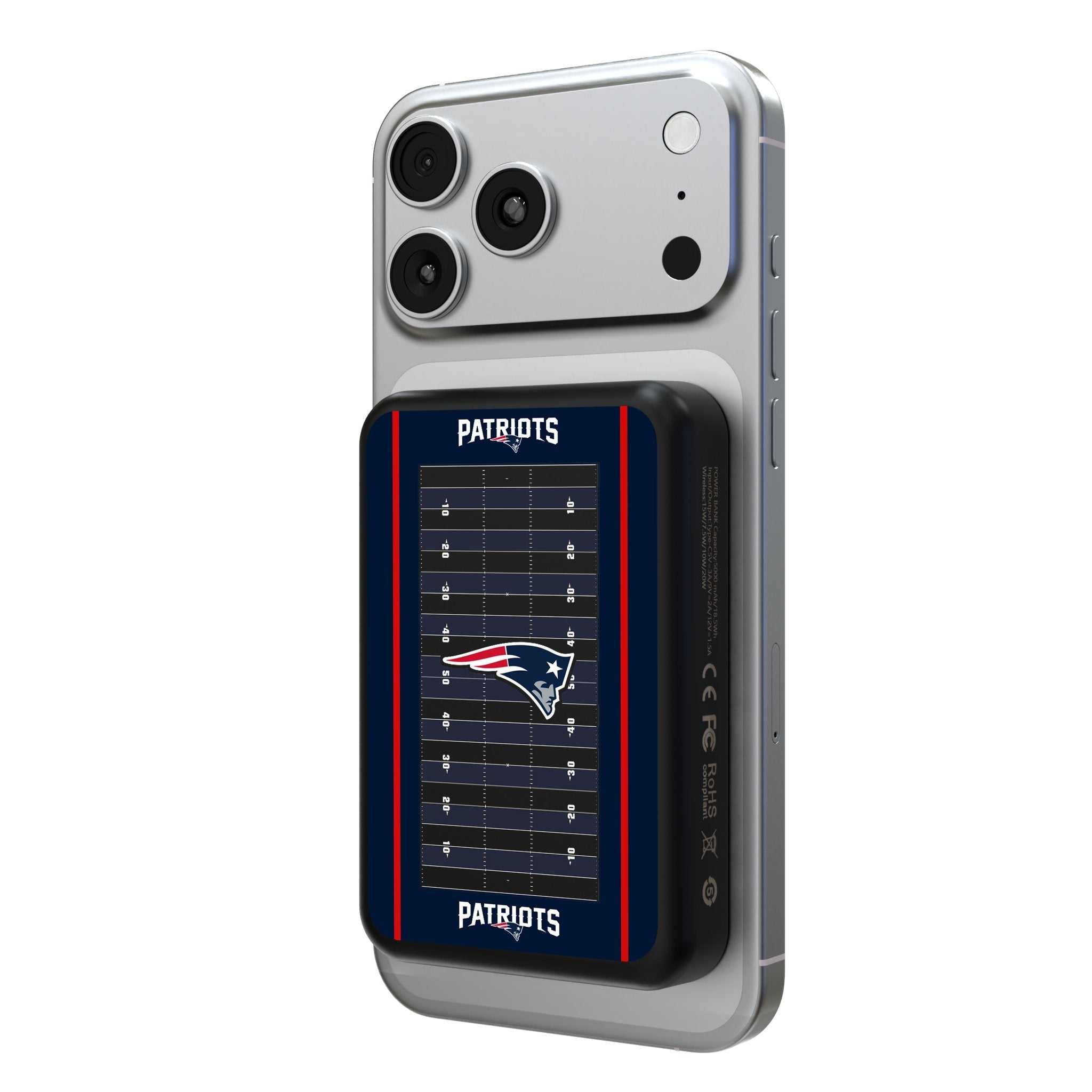 New England Patriots Field Wireless Mag Power Bank 1