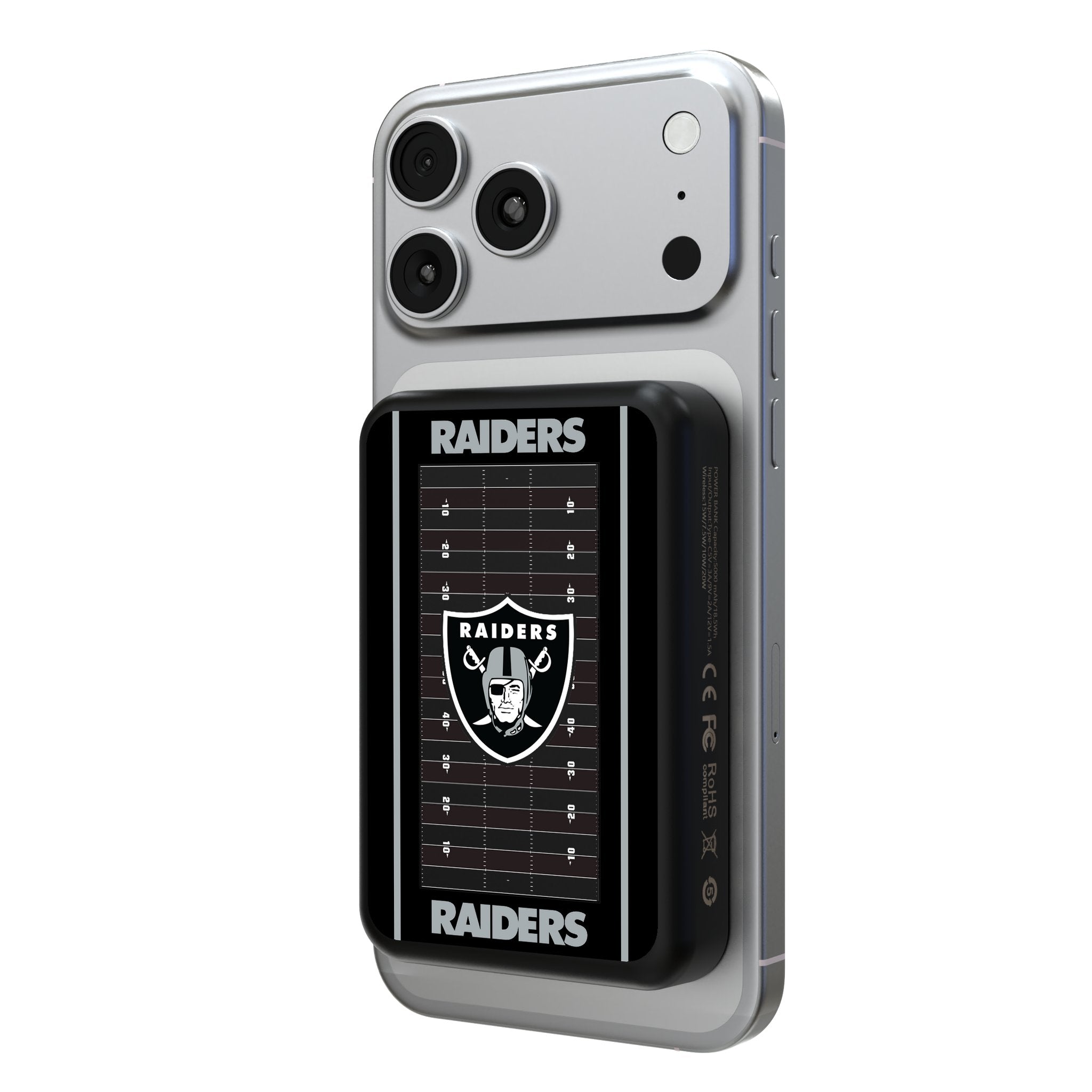 Las Vegas Raiders Field Wireless Mag Power Bank 1