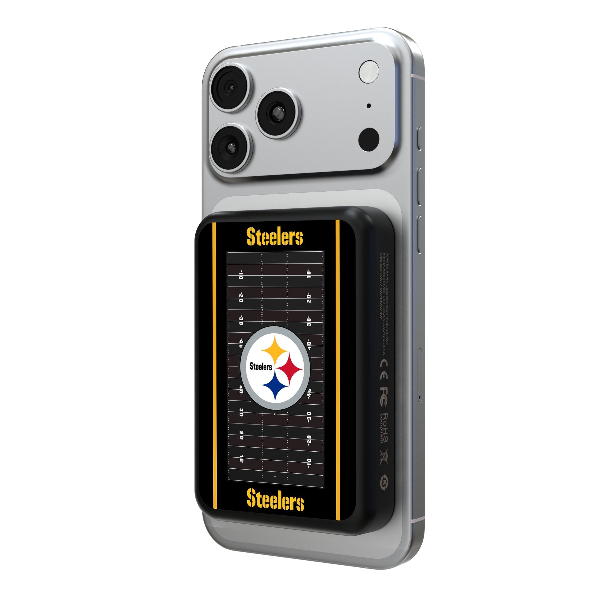 Pittsburgh Steelers Field Wireless Mag Power Bank 1